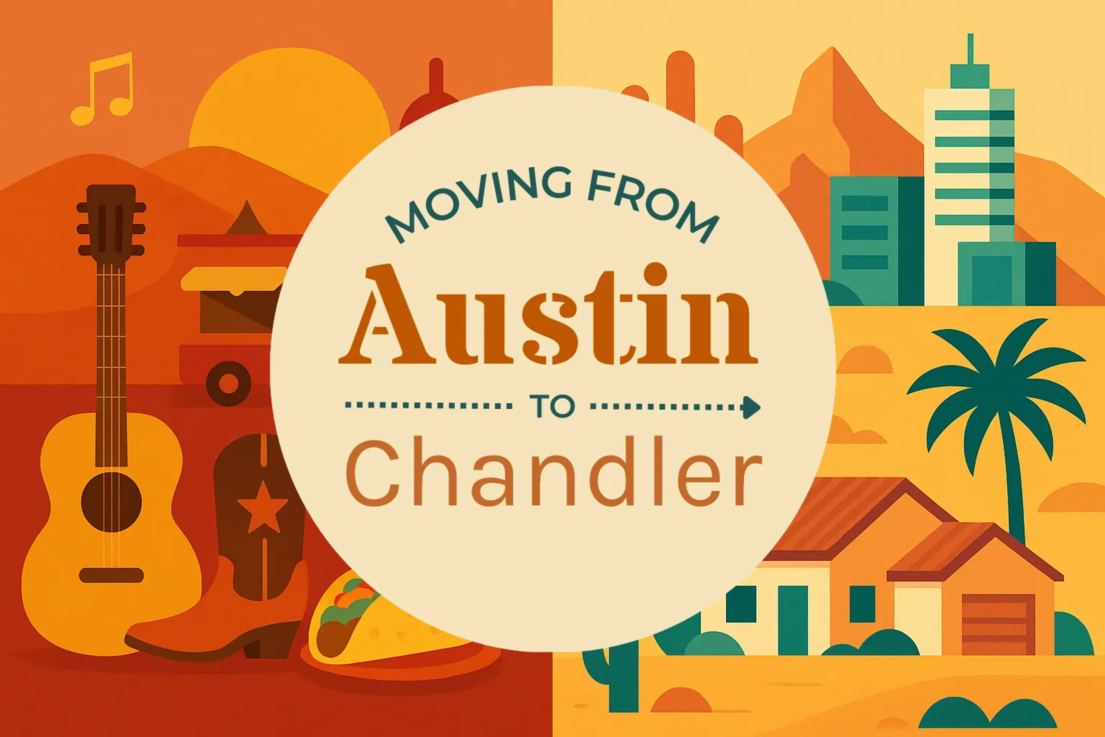 Side-by-side comparison of Austin to Chandler moving companies