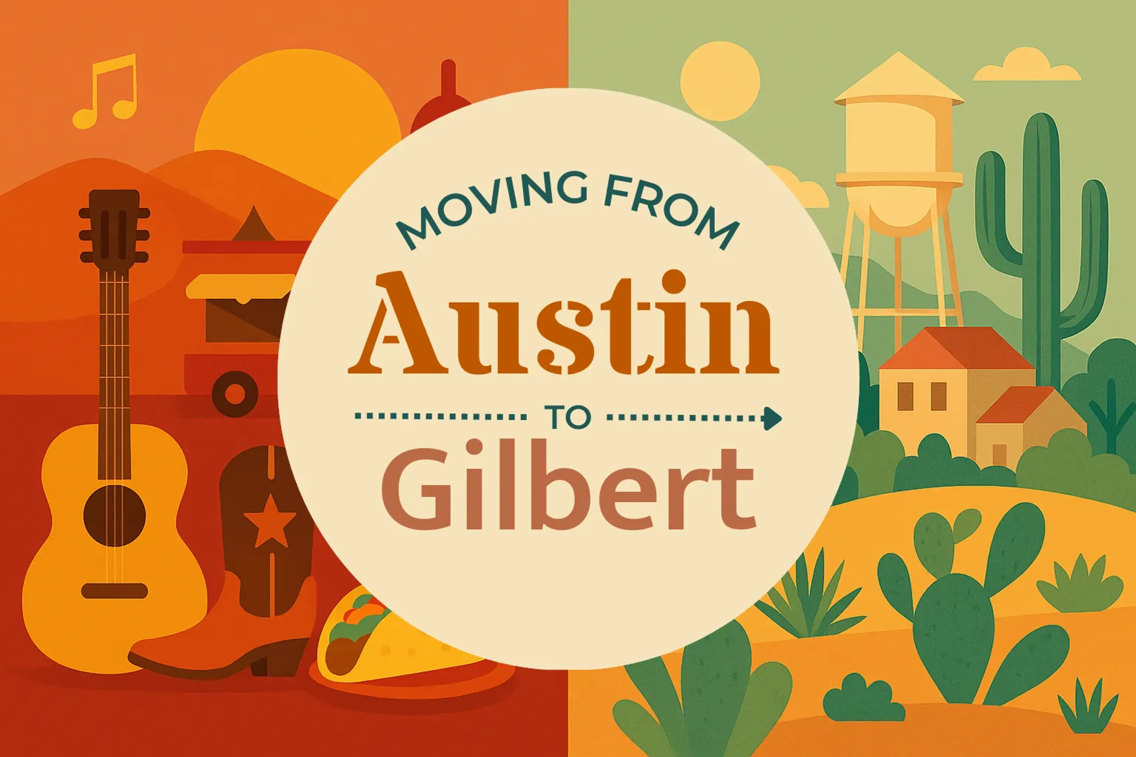 Side-by-side comparison of Austin to Gilbert moving companies