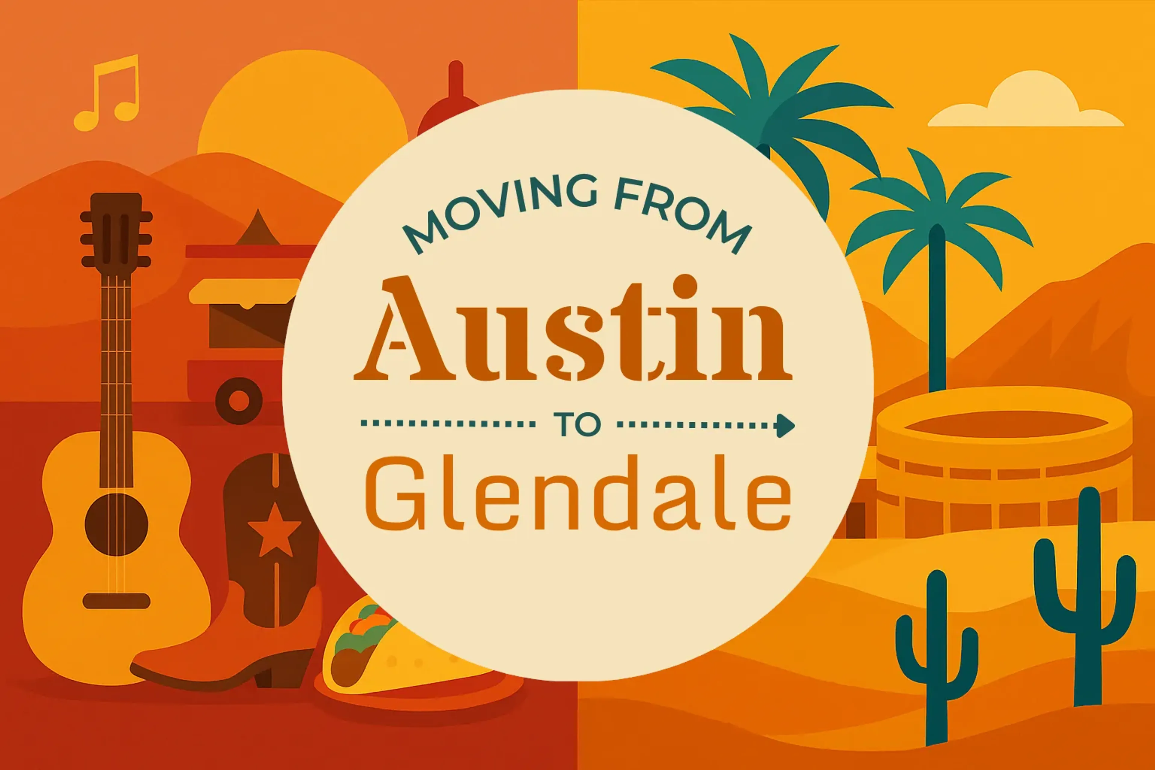 Side-by-side comparison of Austin to Glendale moving companies
