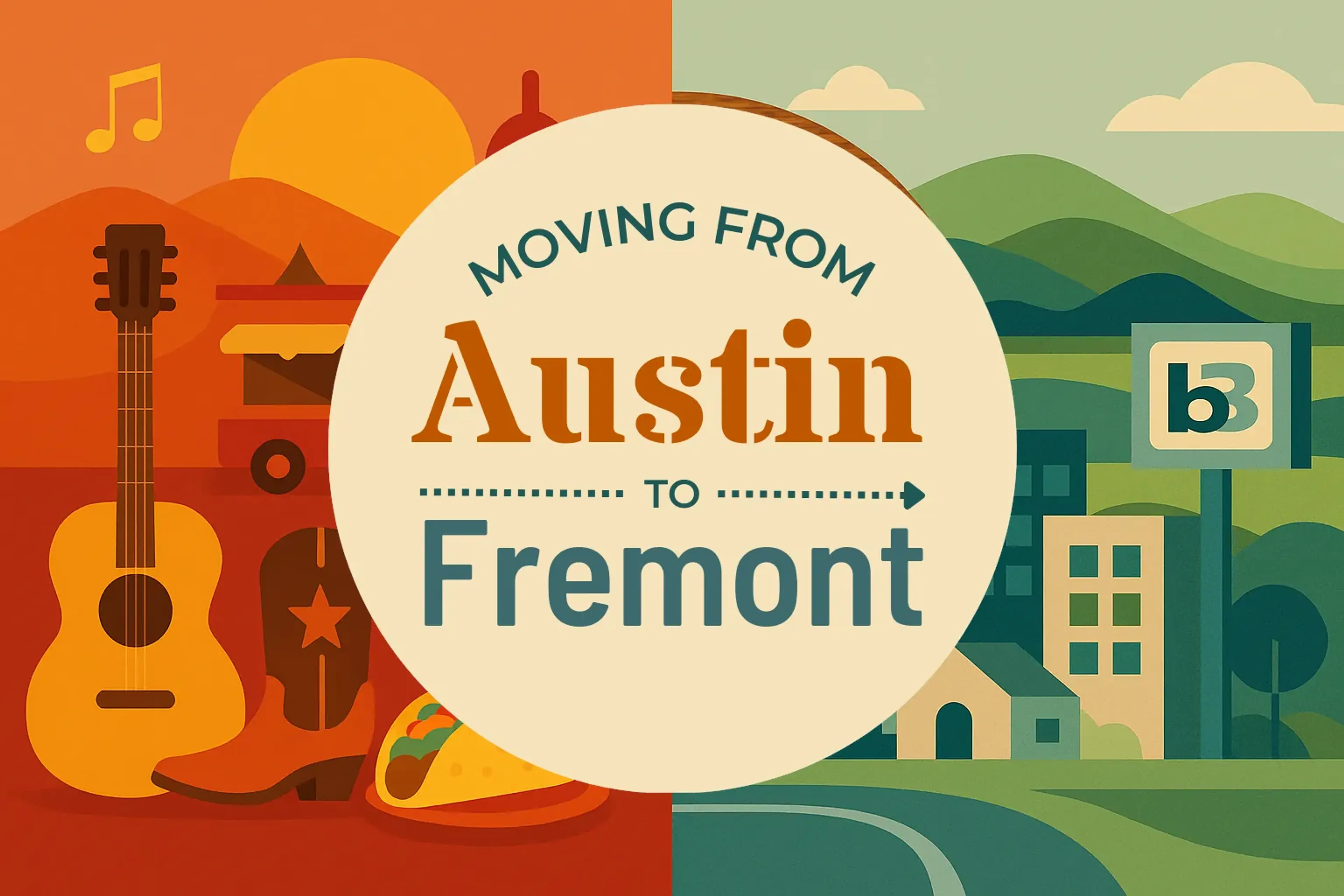 Side-by-side comparison of Austin to Fremont moving companies