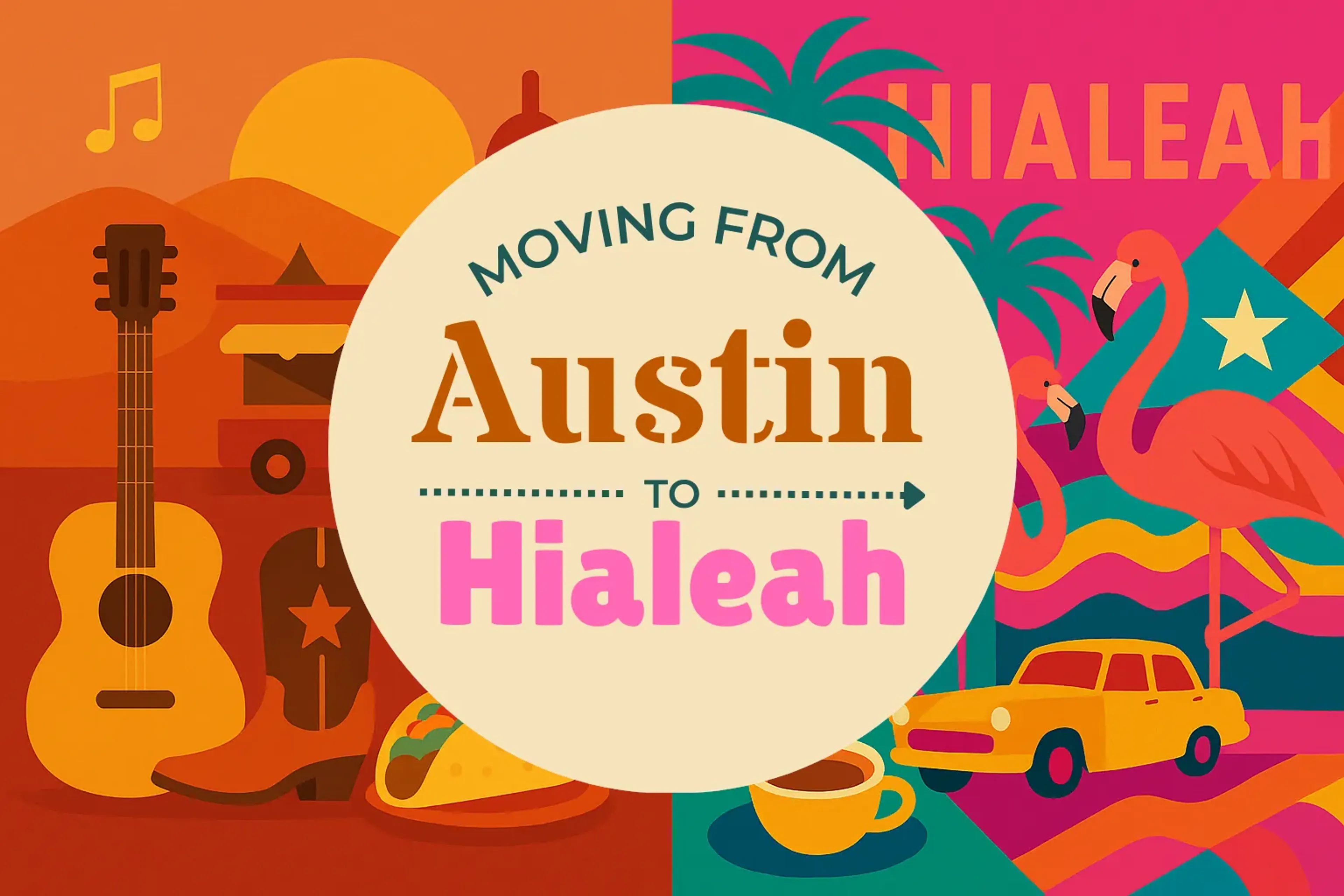 Side-by-side comparison of Austin to Hialeah moving companies