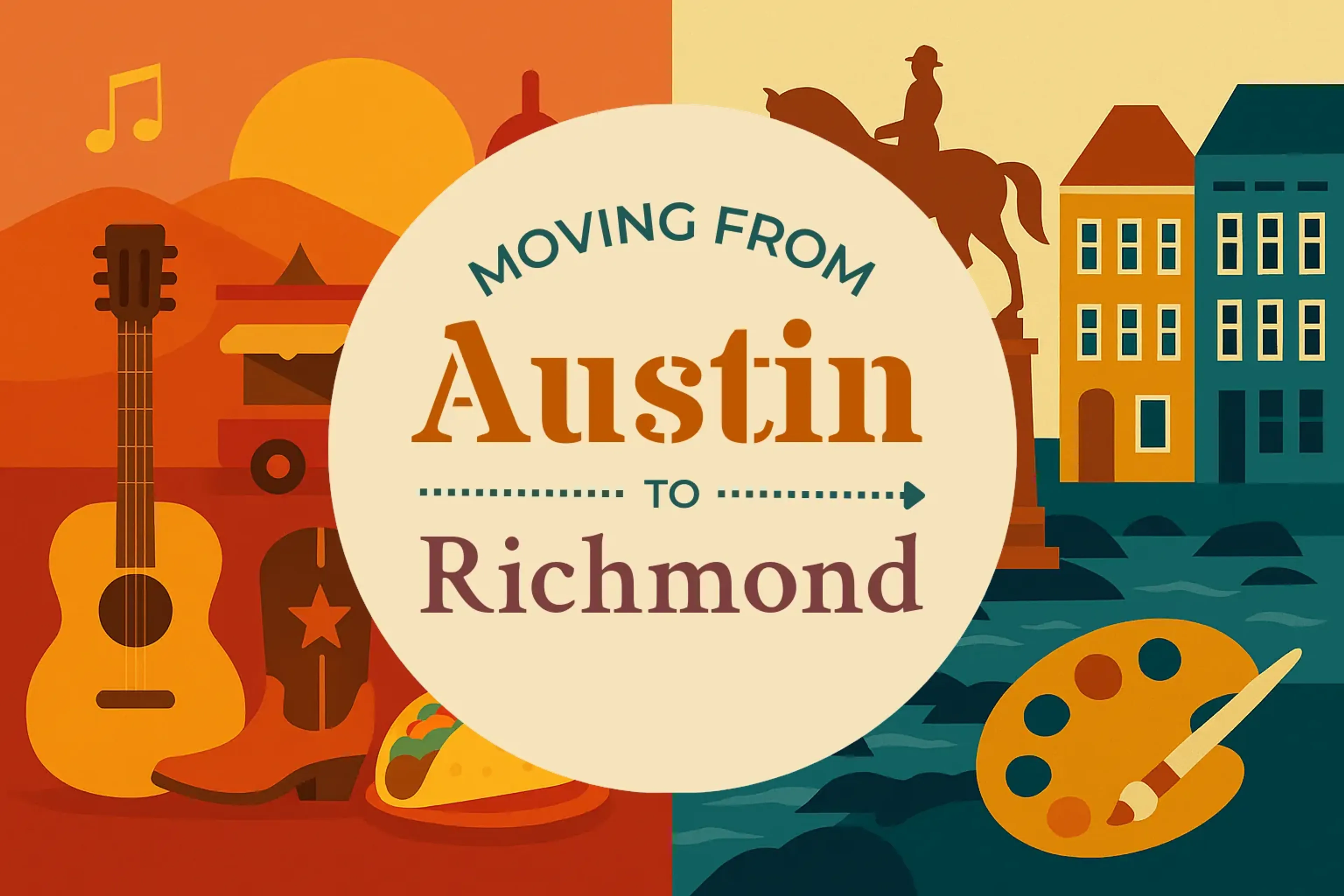 Side-by-side comparison of Austin to Richmond moving companies