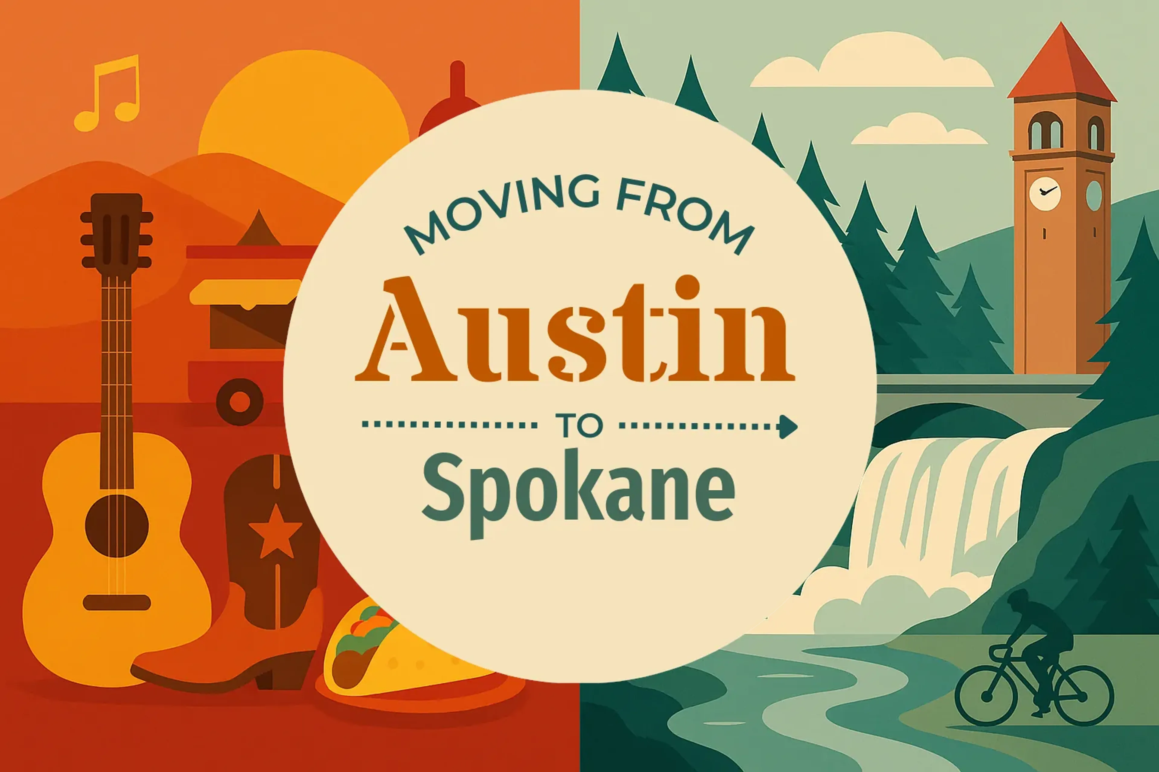 Side-by-side comparison of Austin to Spokane moving companies