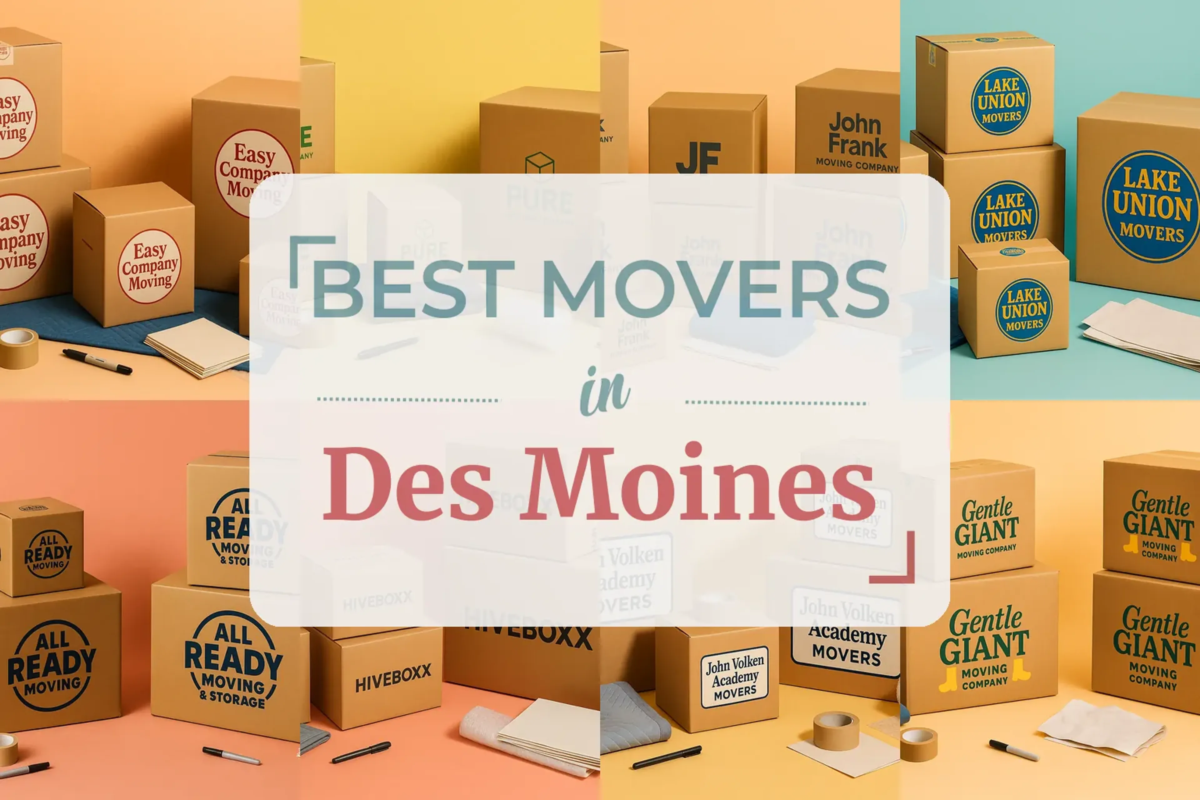 Side-by-side comparison of Des Moines moving companies
