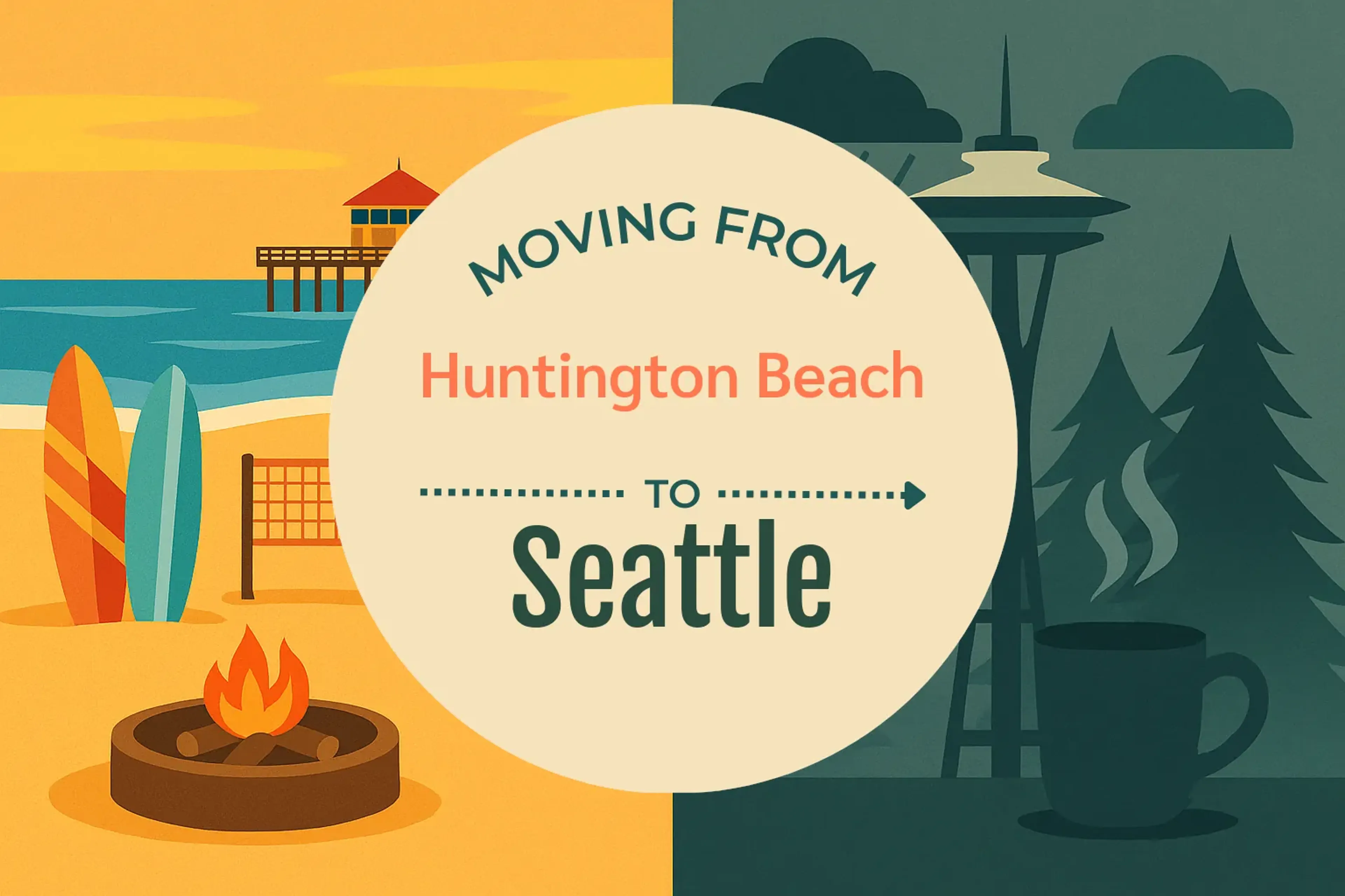 Side-by-side comparison of Huntington Beach to Seattle moving companies