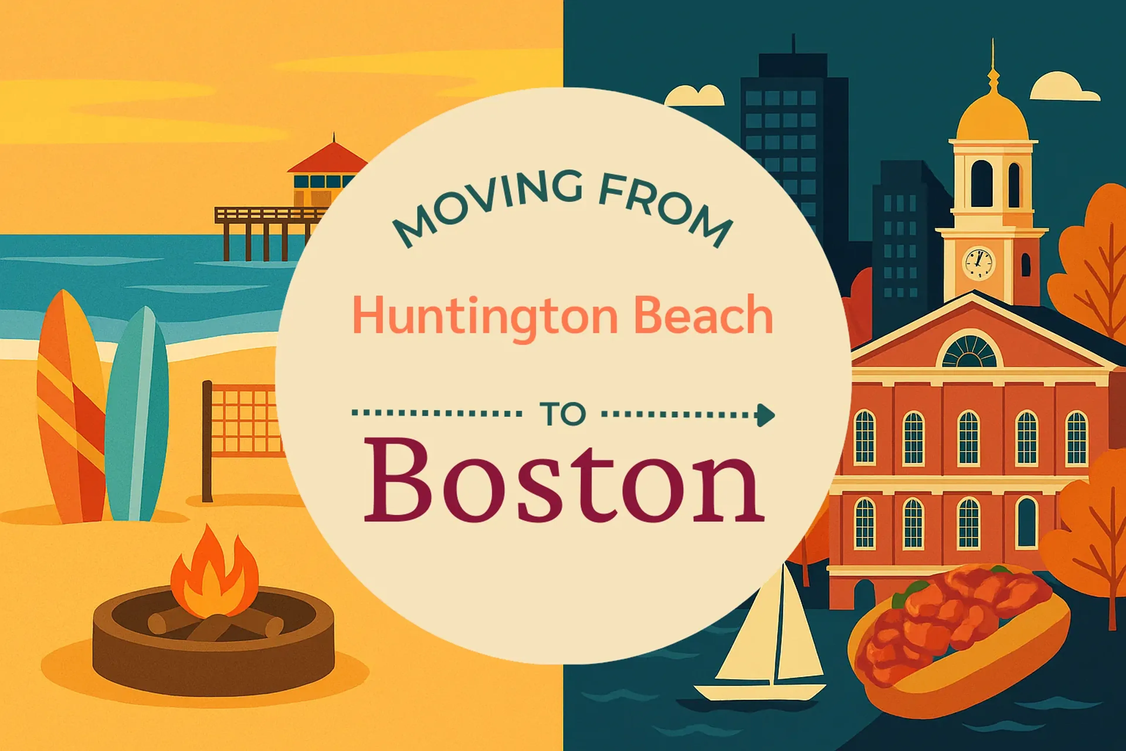 Side-by-side comparison of Huntington Beach to Boston moving companies