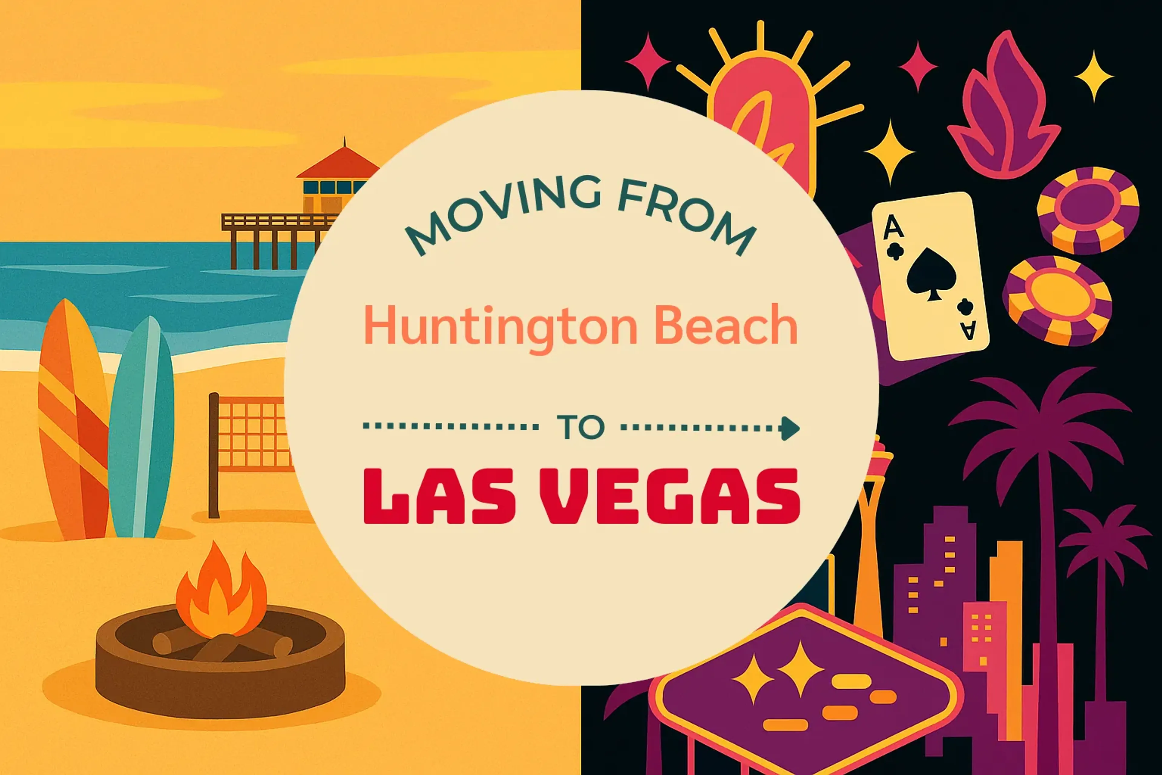 Side-by-side comparison of Huntington Beach to Las Vegas moving companies