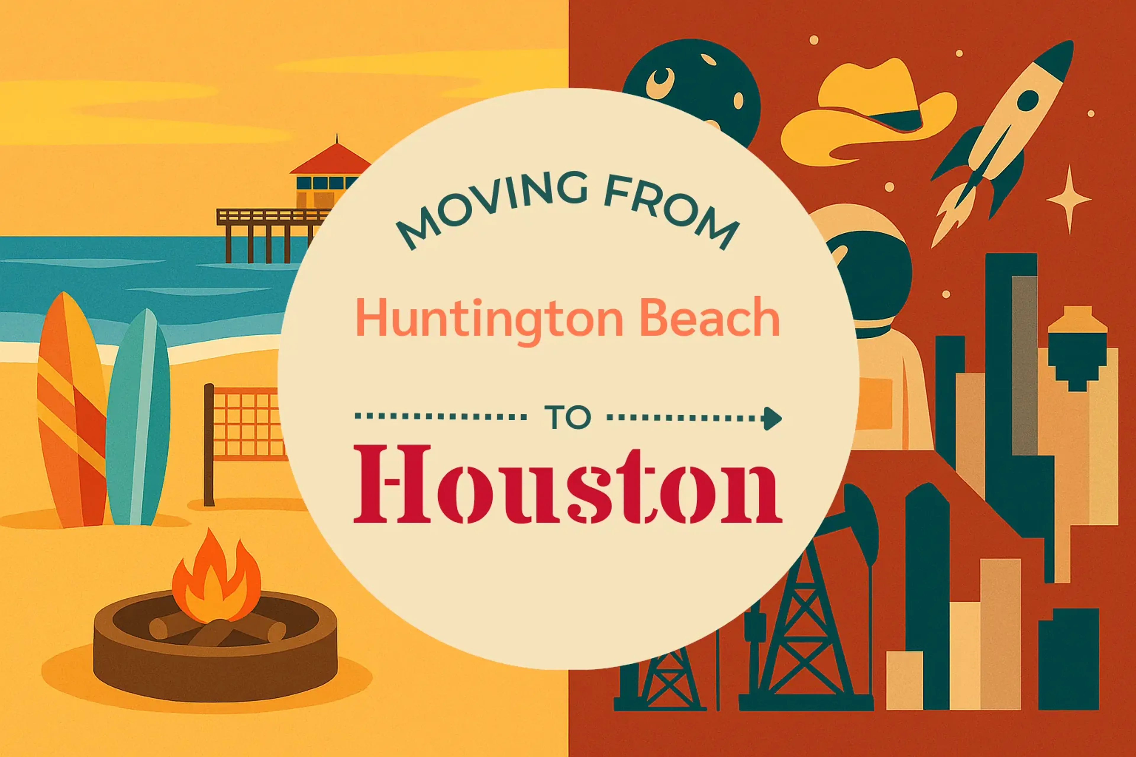 Side-by-side comparison of Huntington Beach to Houston moving companies