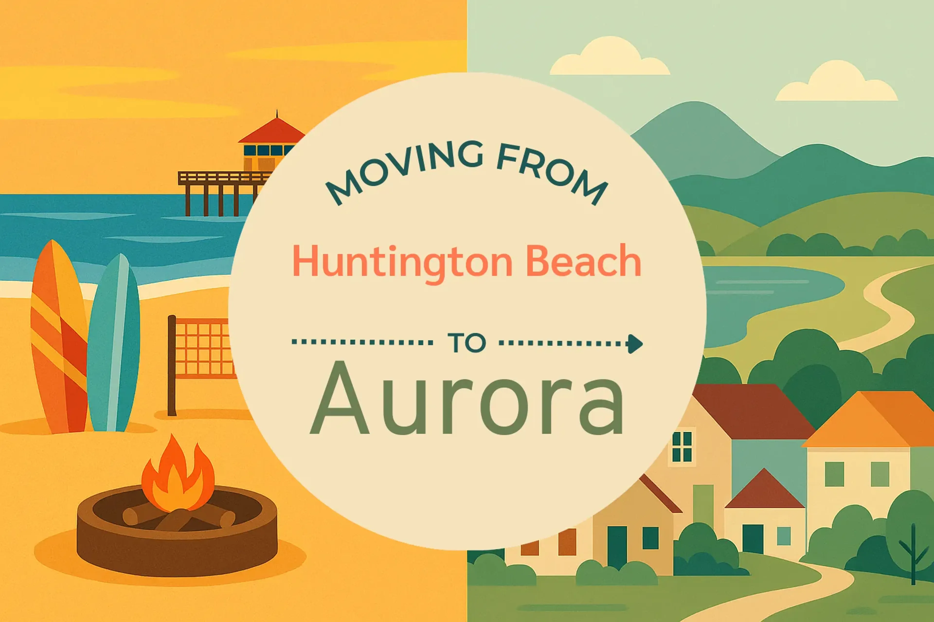 Side-by-side comparison of Huntington Beach to Aurora moving companies