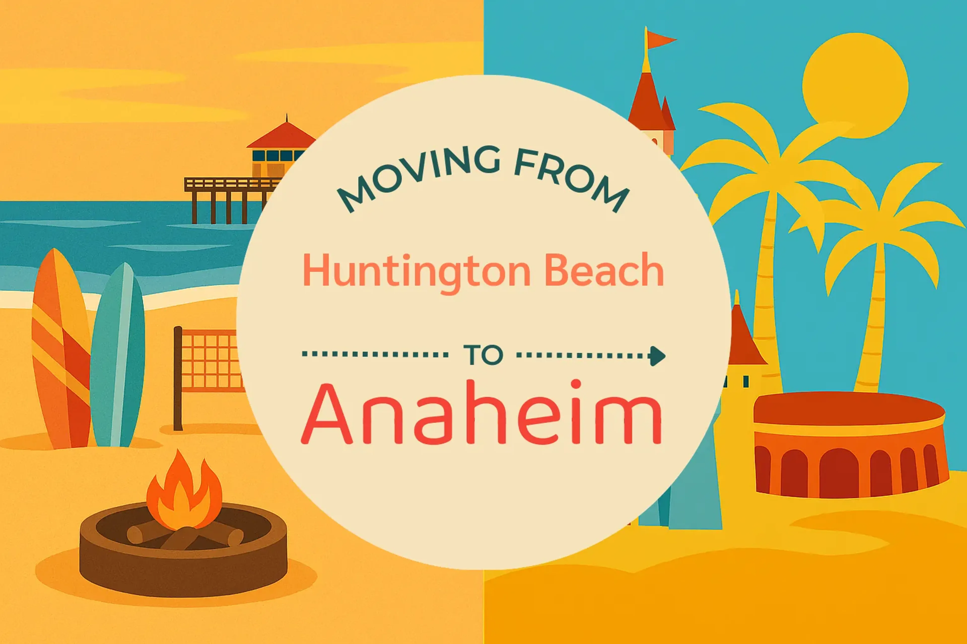 Side-by-side comparison of Huntington Beach to Anaheim moving companies
