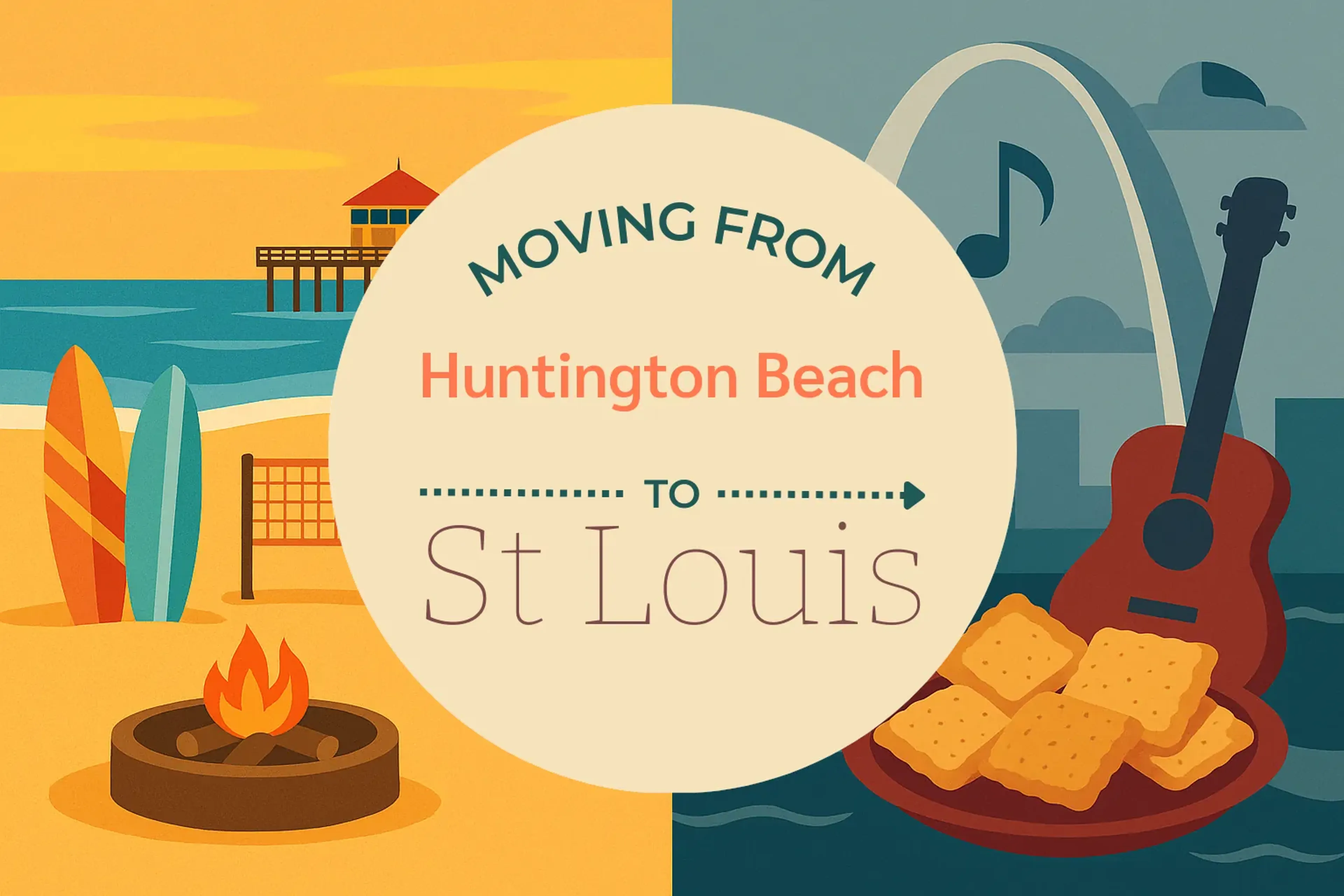 Side-by-side comparison of Huntington Beach to St. Louis moving companies