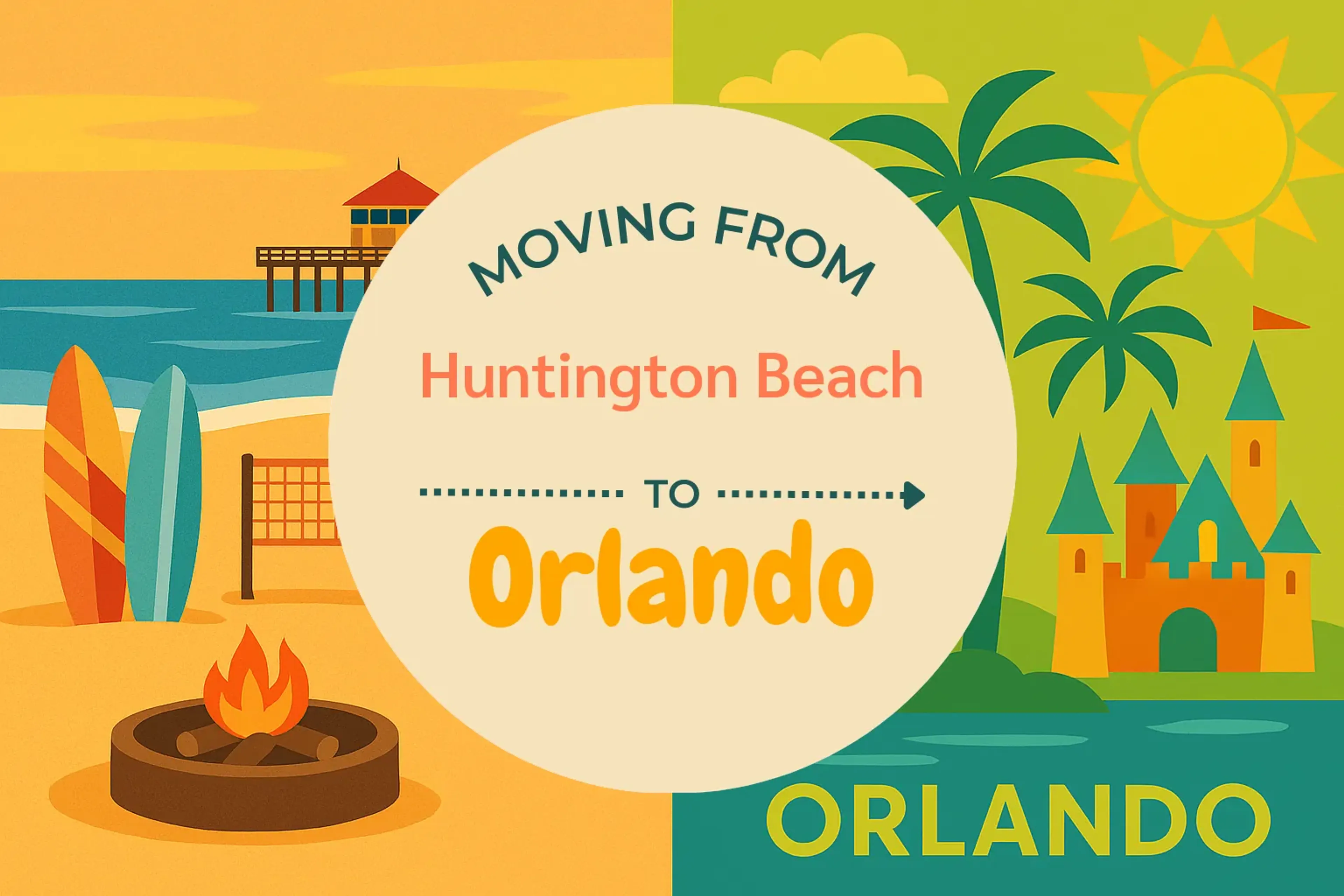 Side-by-side comparison of Huntington Beach to Orlando moving companies