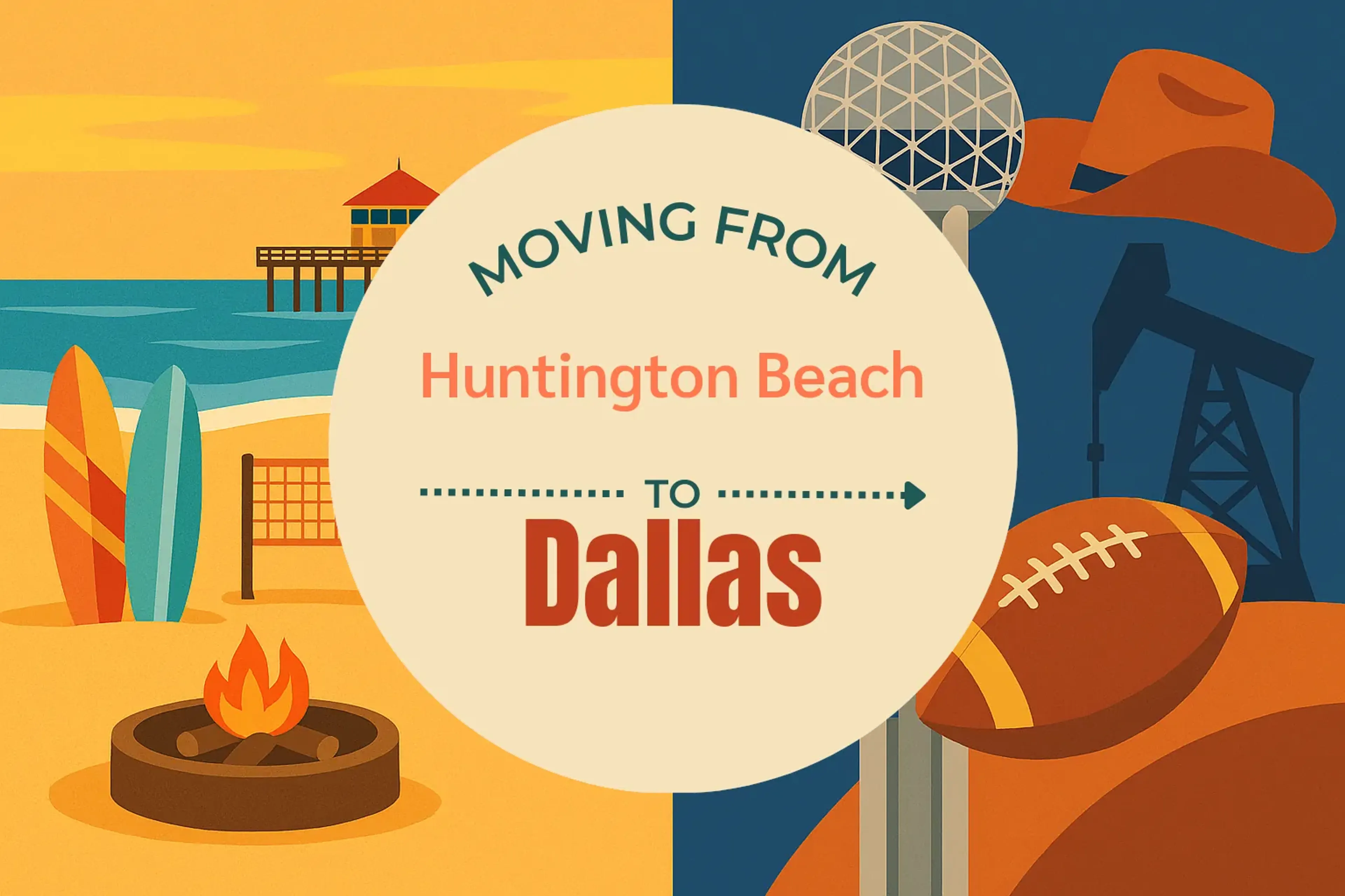 Side-by-side comparison of Huntington Beach to Dallas moving companies