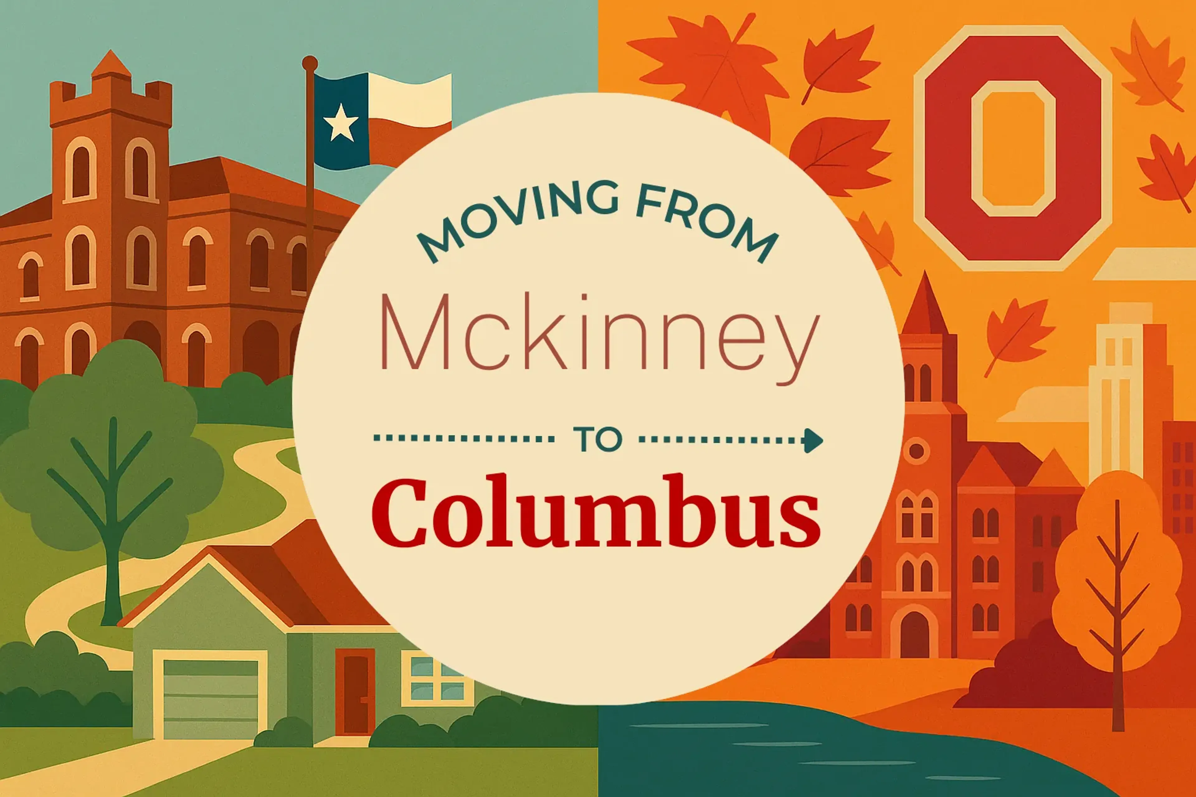 Side-by-side comparison of Mckinney to Columbus moving companies