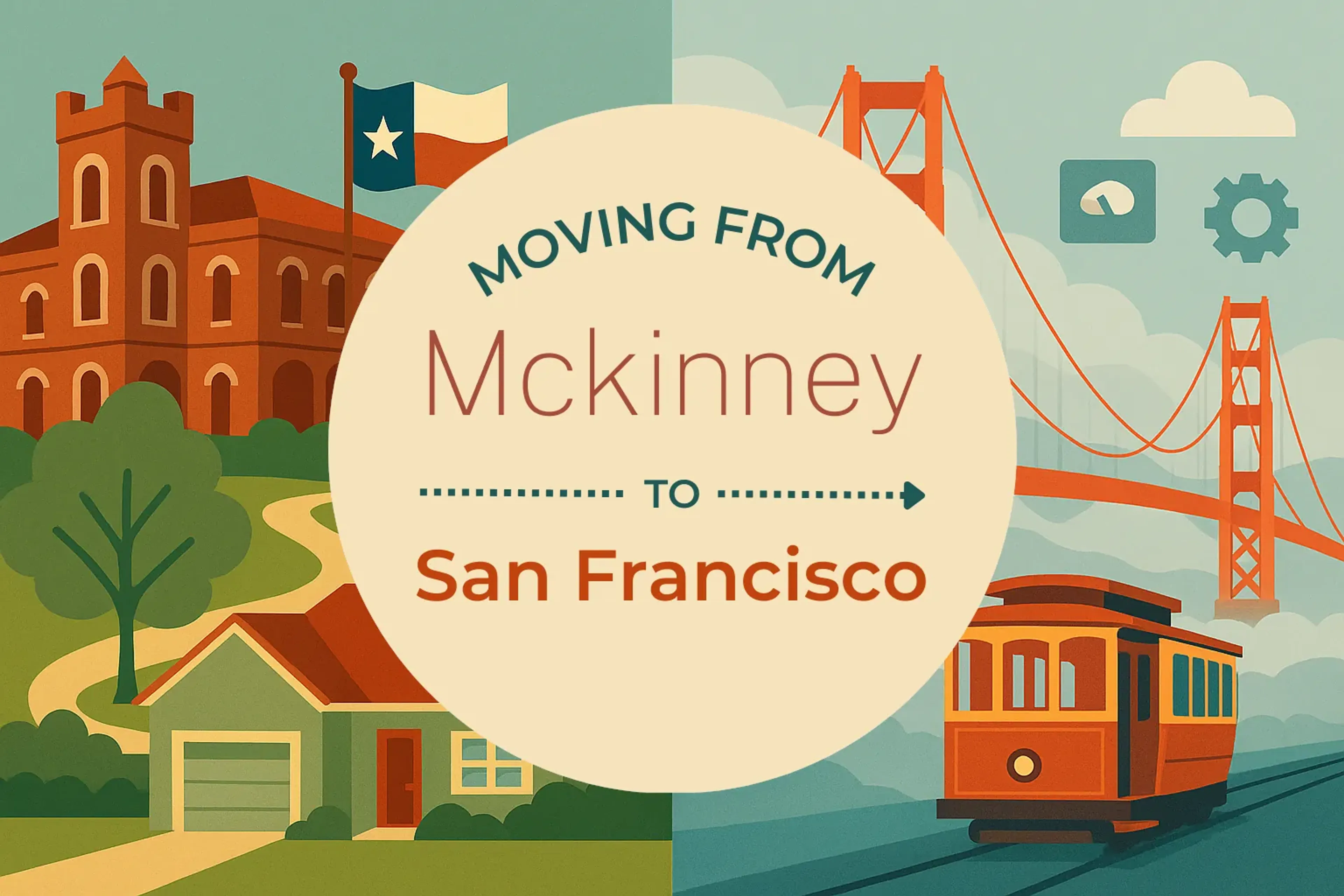 Side-by-side comparison of Mckinney to San Francisco moving companies