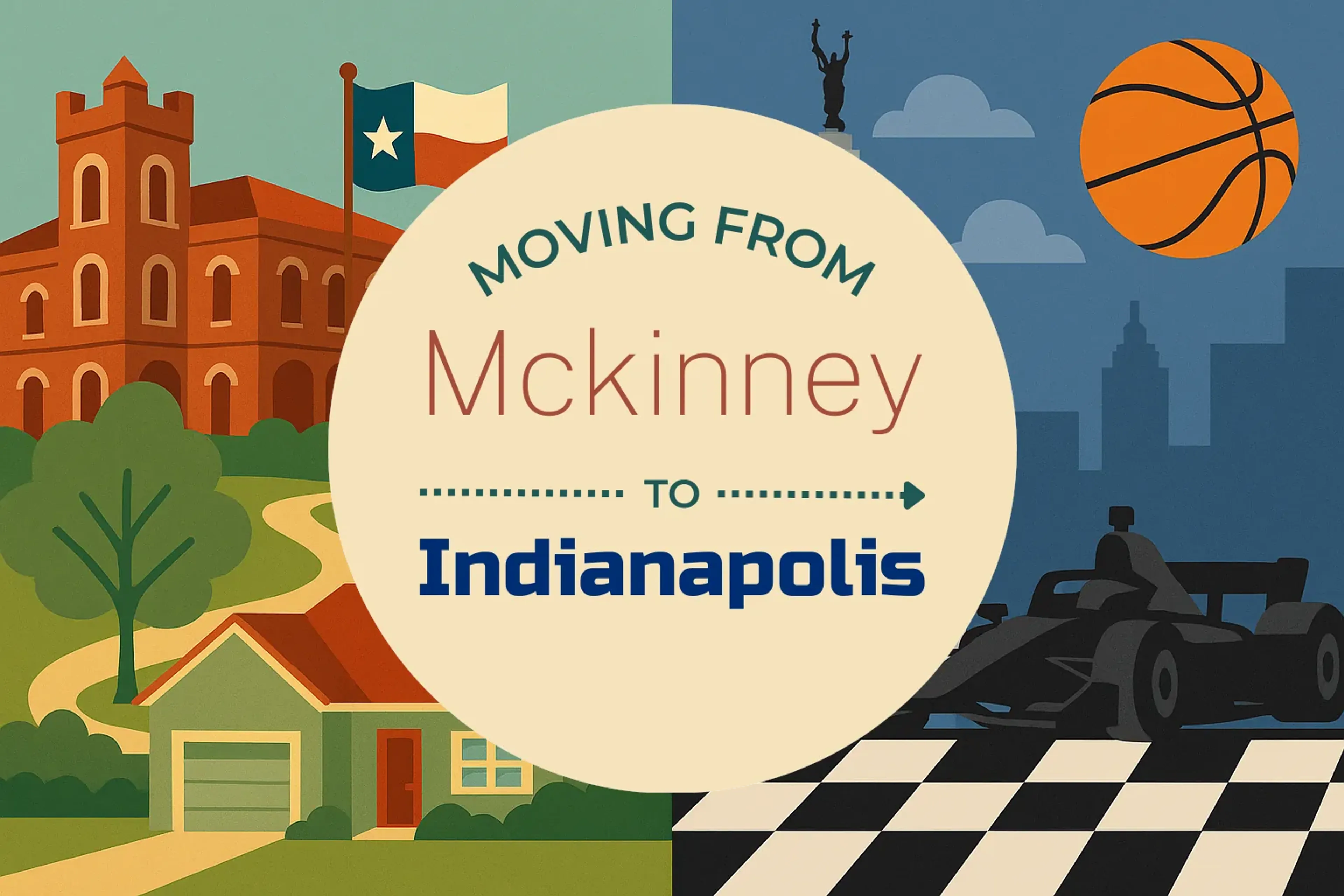 Side-by-side comparison of Mckinney to Indianapolis moving companies