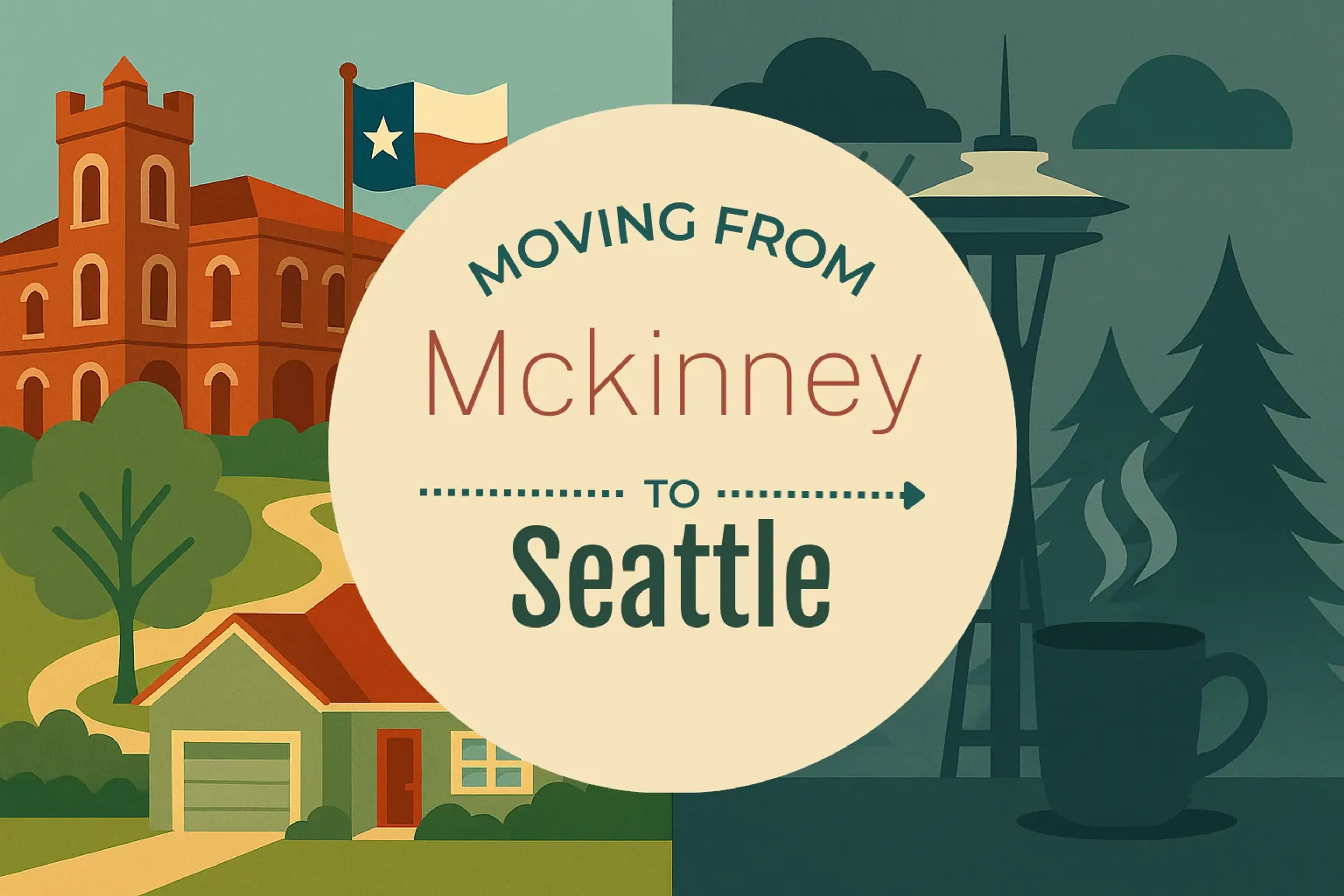 Side-by-side comparison of Mckinney to Seattle moving companies