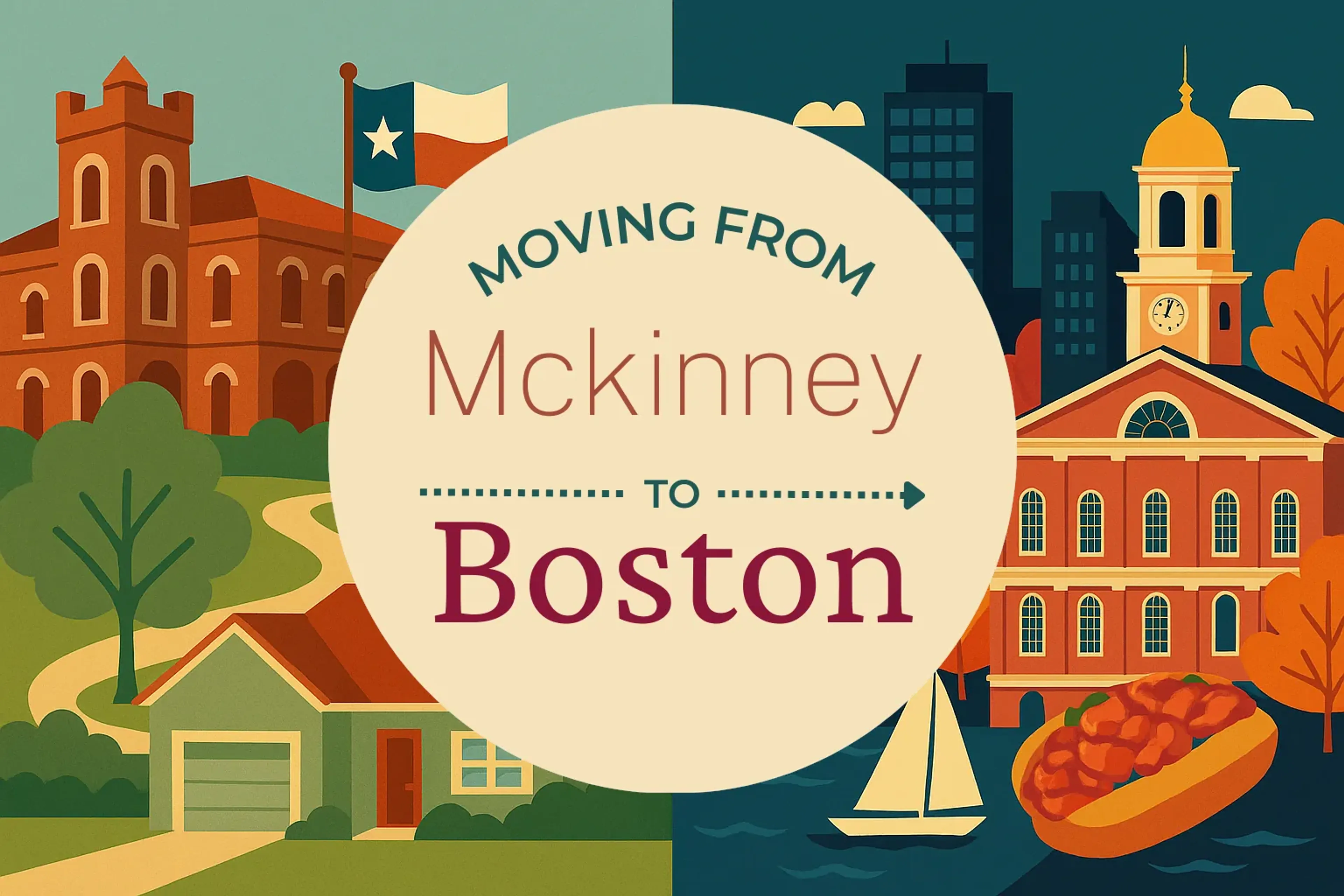 Side-by-side comparison of Mckinney to Boston moving companies
