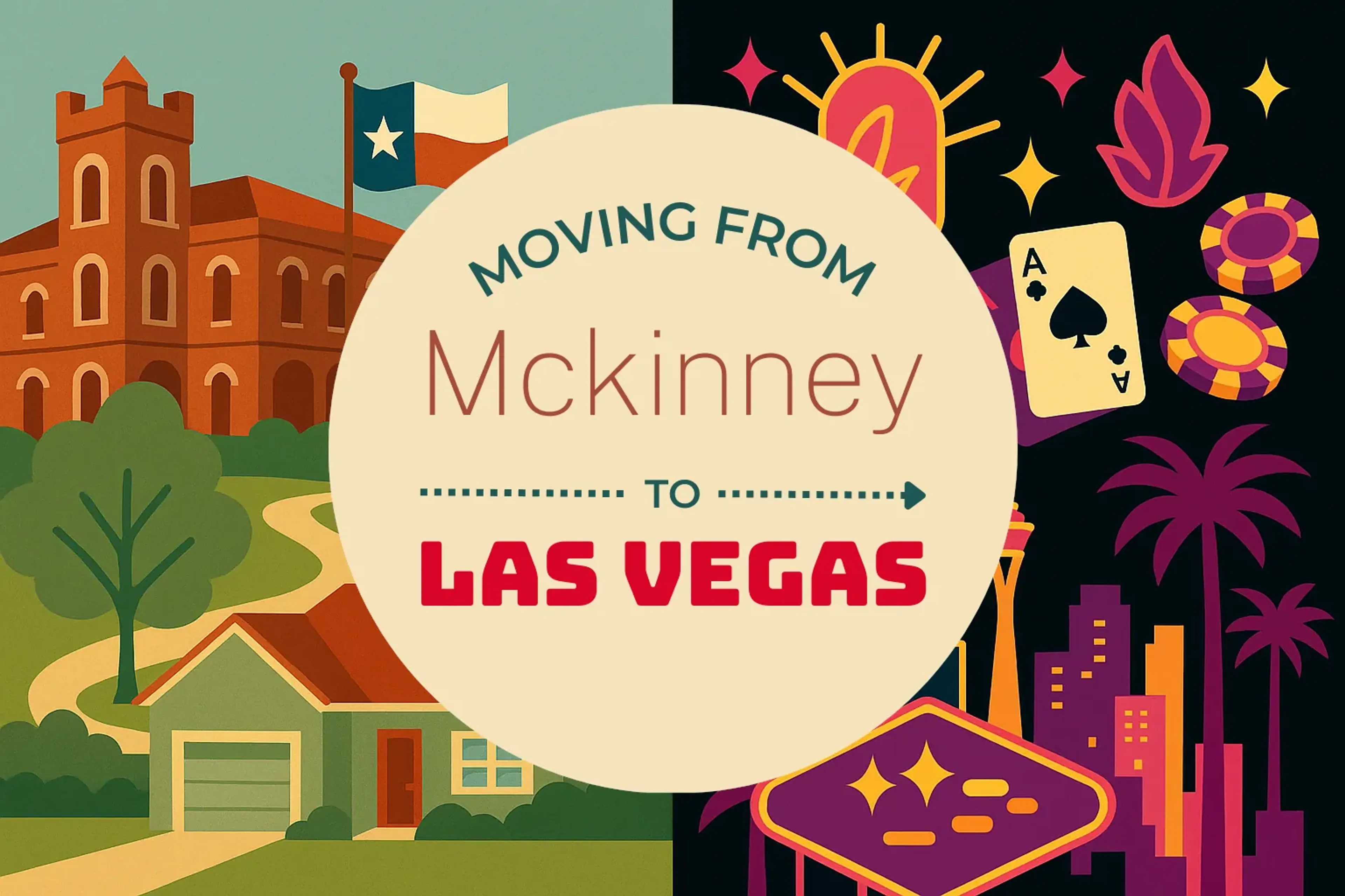 Side-by-side comparison of Mckinney to Las Vegas moving companies