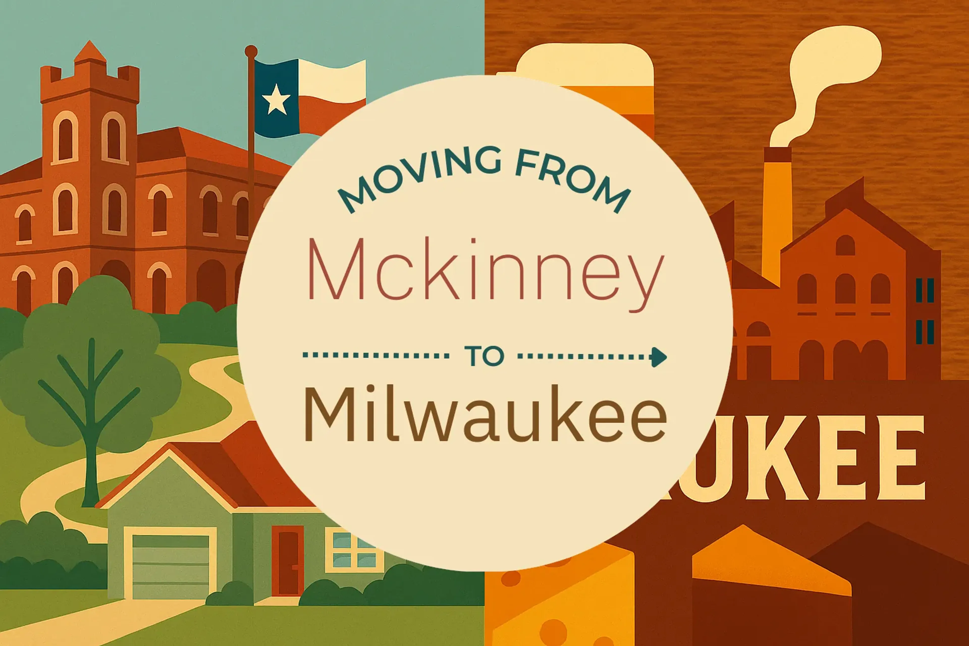 Side-by-side comparison of Mckinney to Milwaukee moving companies