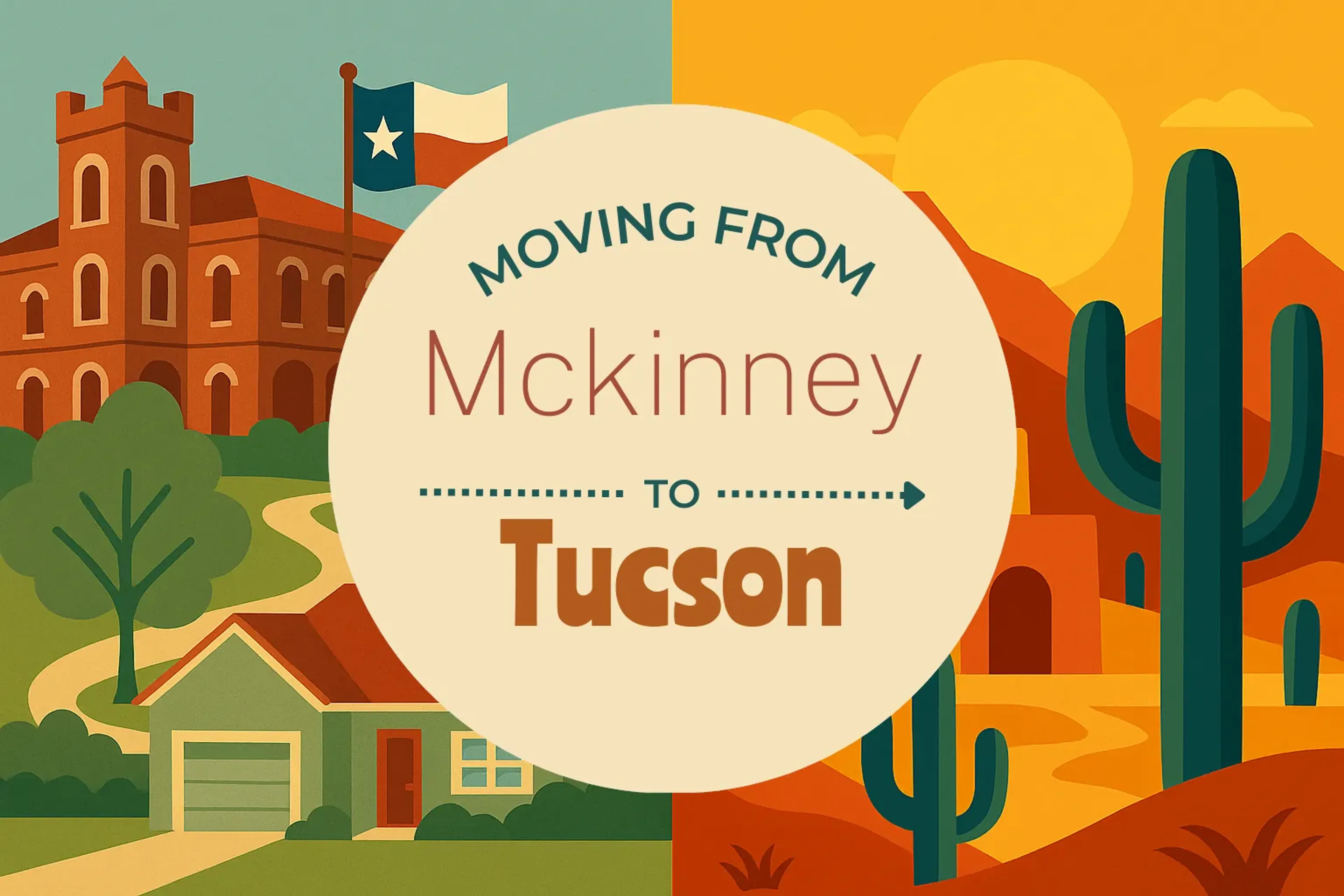 Side-by-side comparison of Mckinney to Tucson moving companies