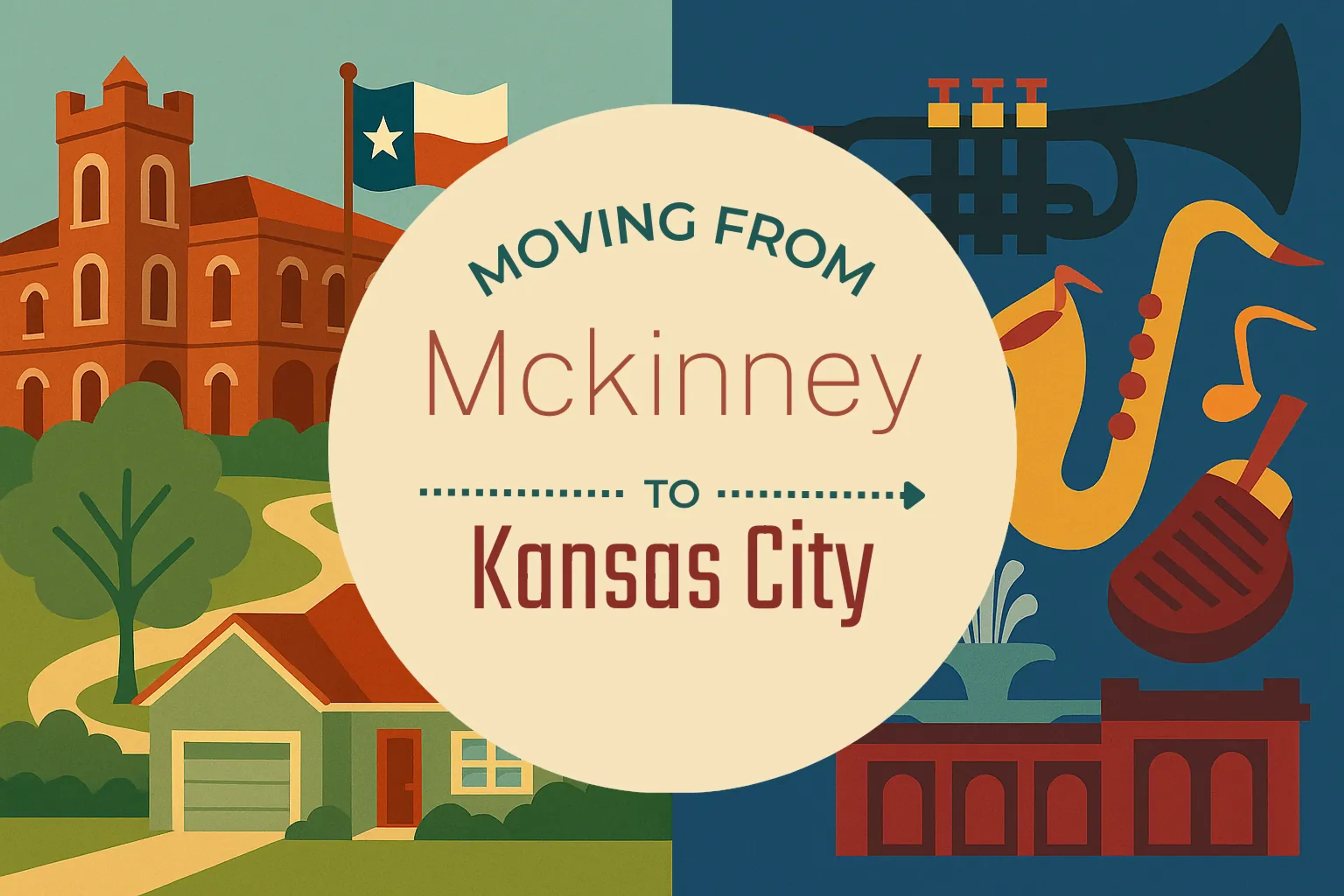 Side-by-side comparison of Mckinney to Kansas City moving companies