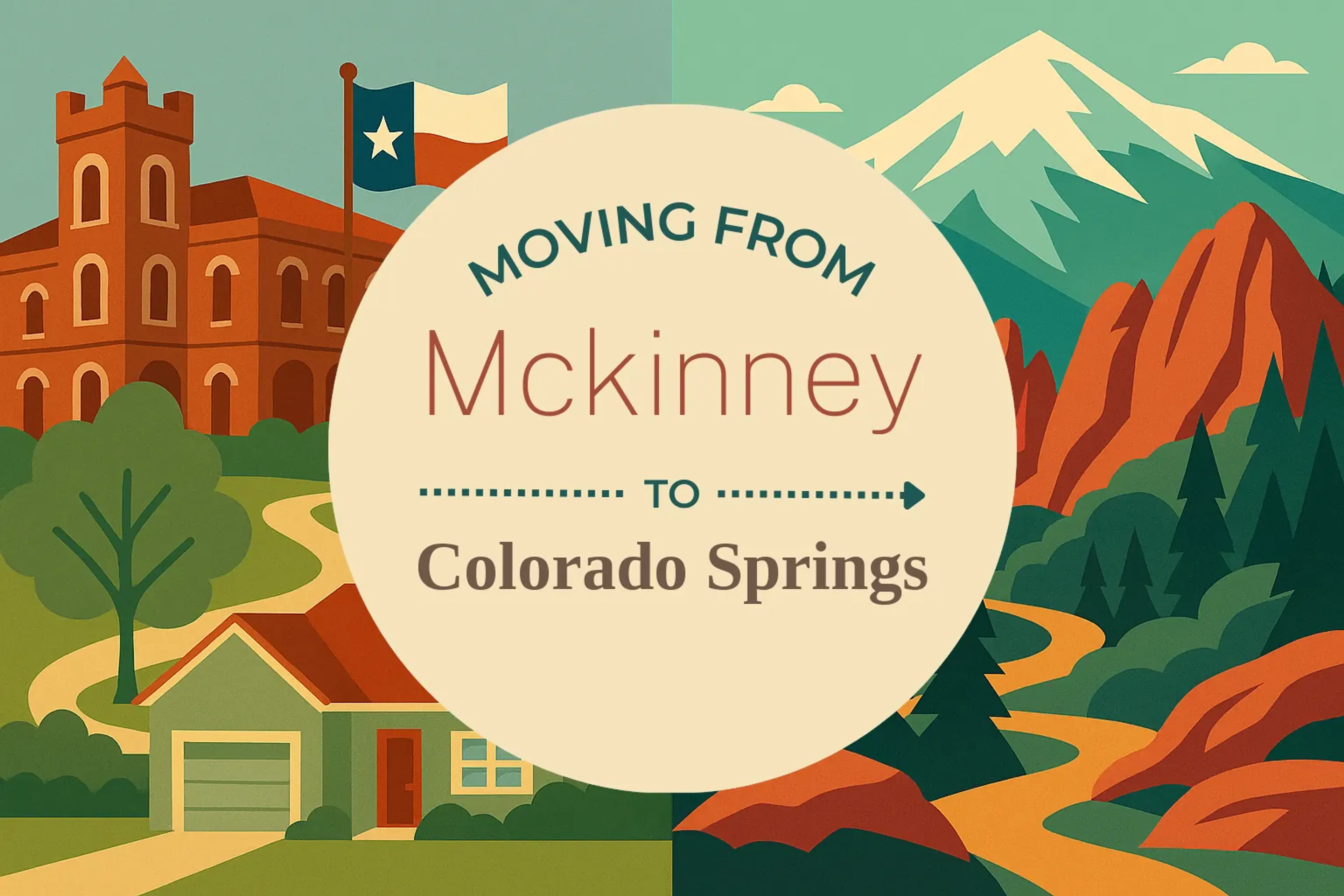 Side-by-side comparison of Mckinney to Colorado Springs moving companies