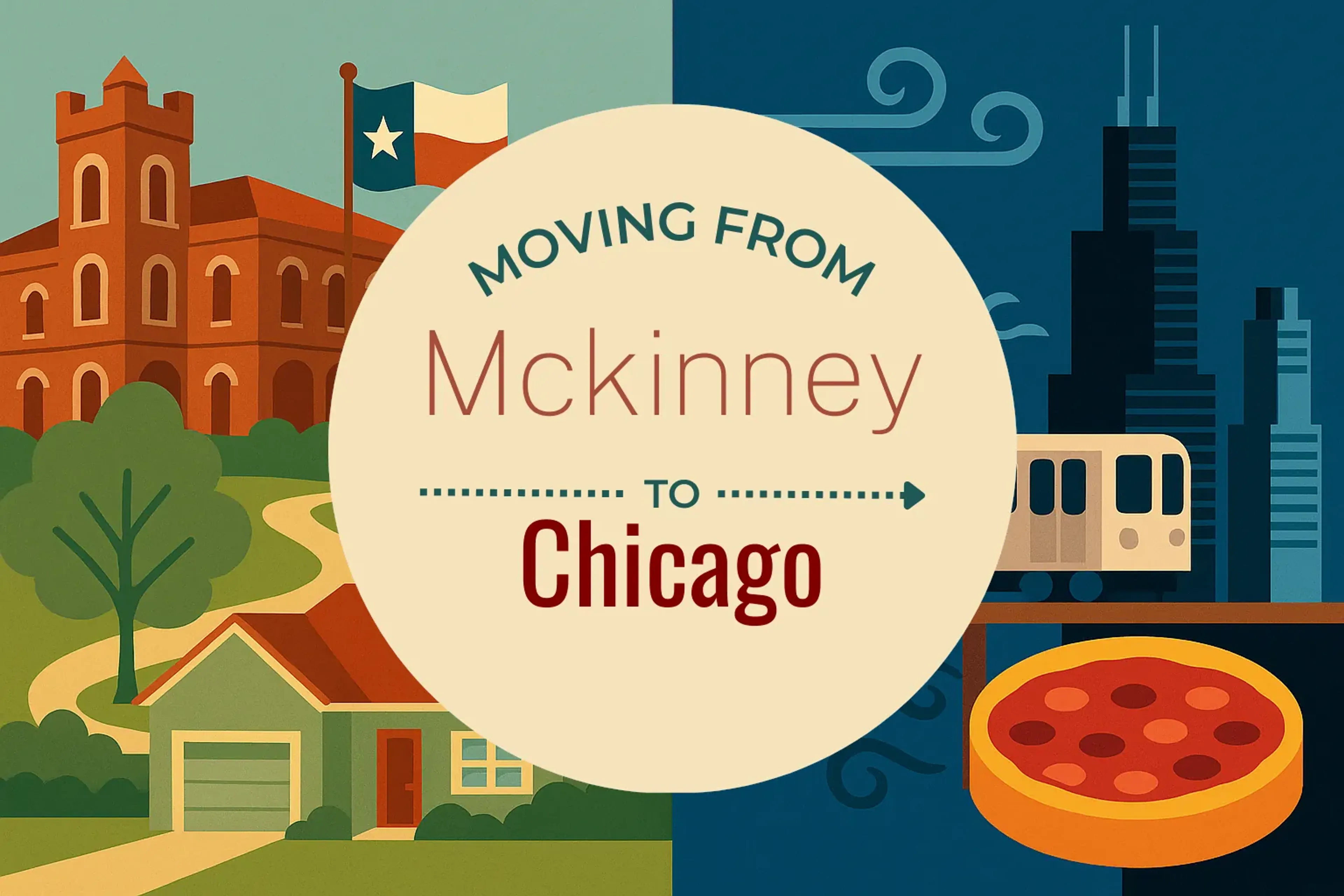 Side-by-side comparison of Mckinney to Chicago moving companies
