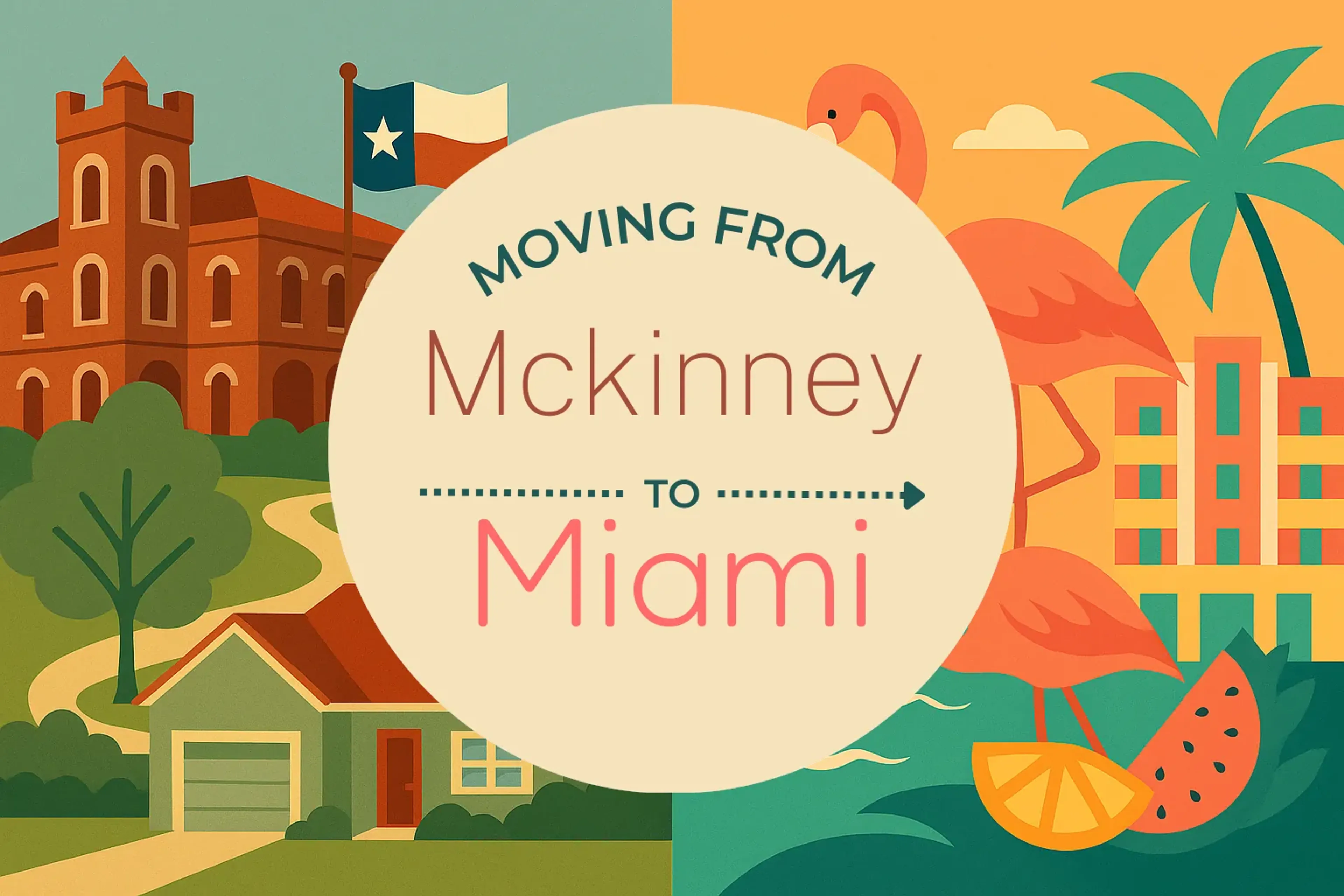 Side-by-side comparison of Mckinney to Miami moving companies