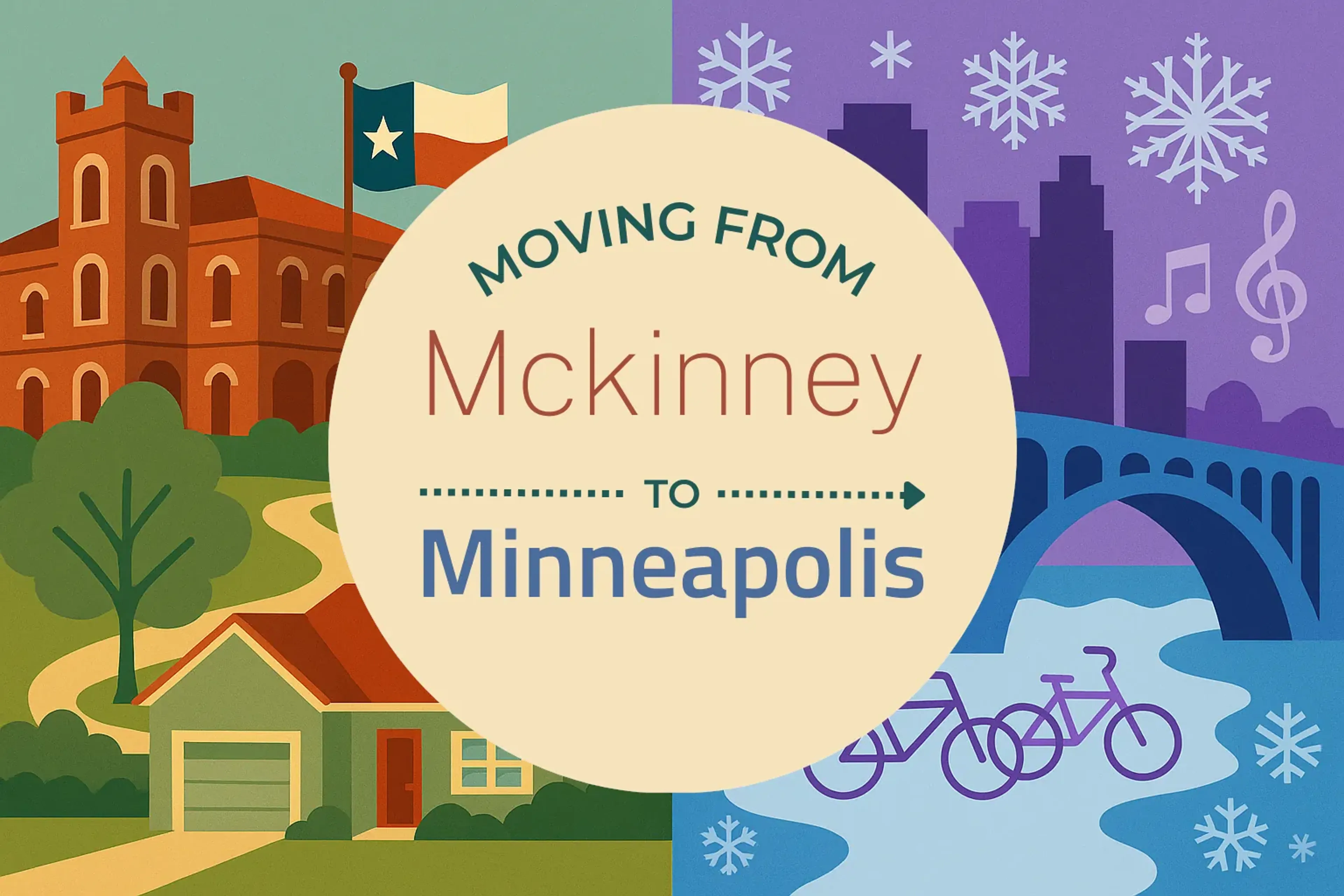 Side-by-side comparison of Mckinney to Minneapolis moving companies
