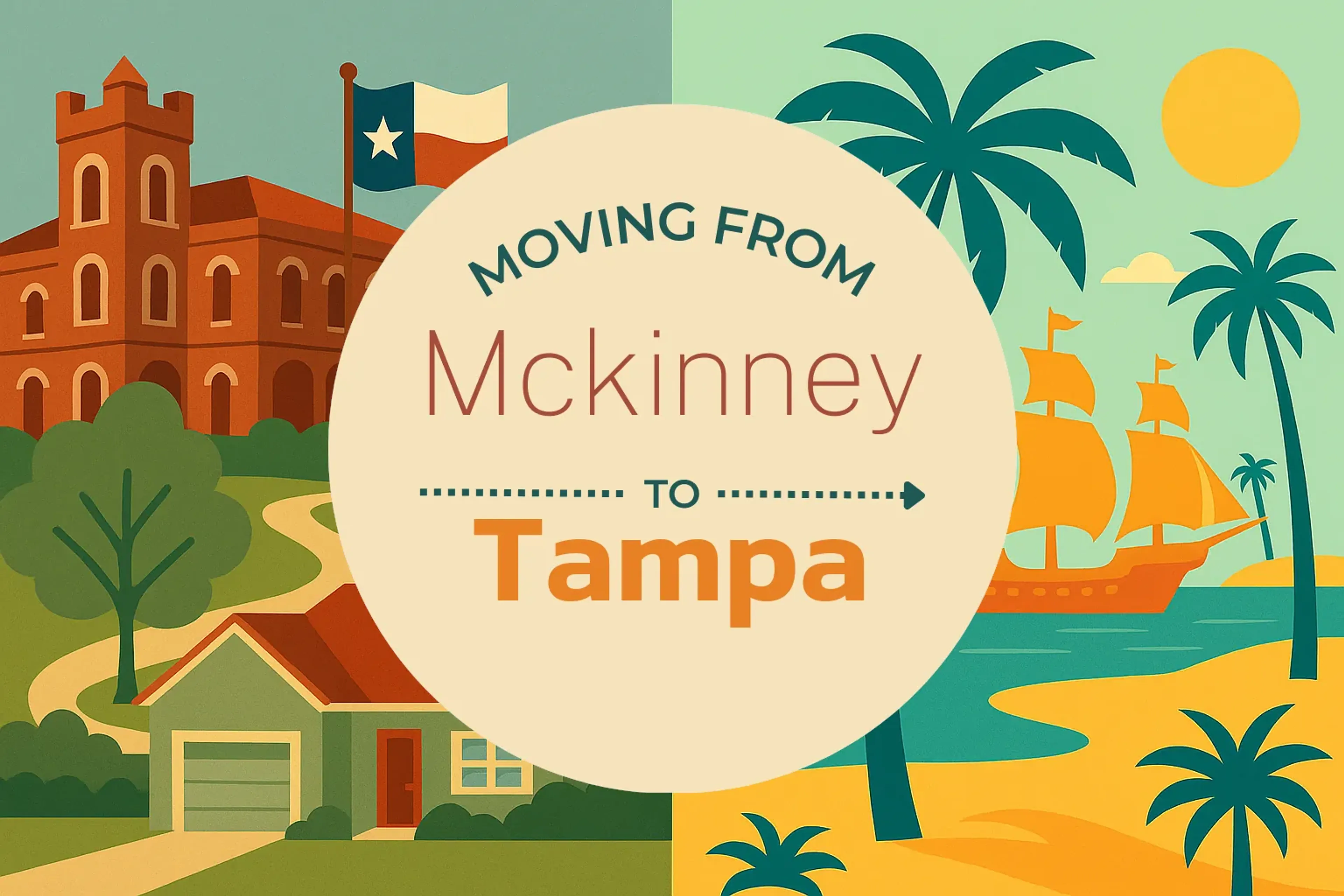 Side-by-side comparison of Mckinney to Tampa moving companies