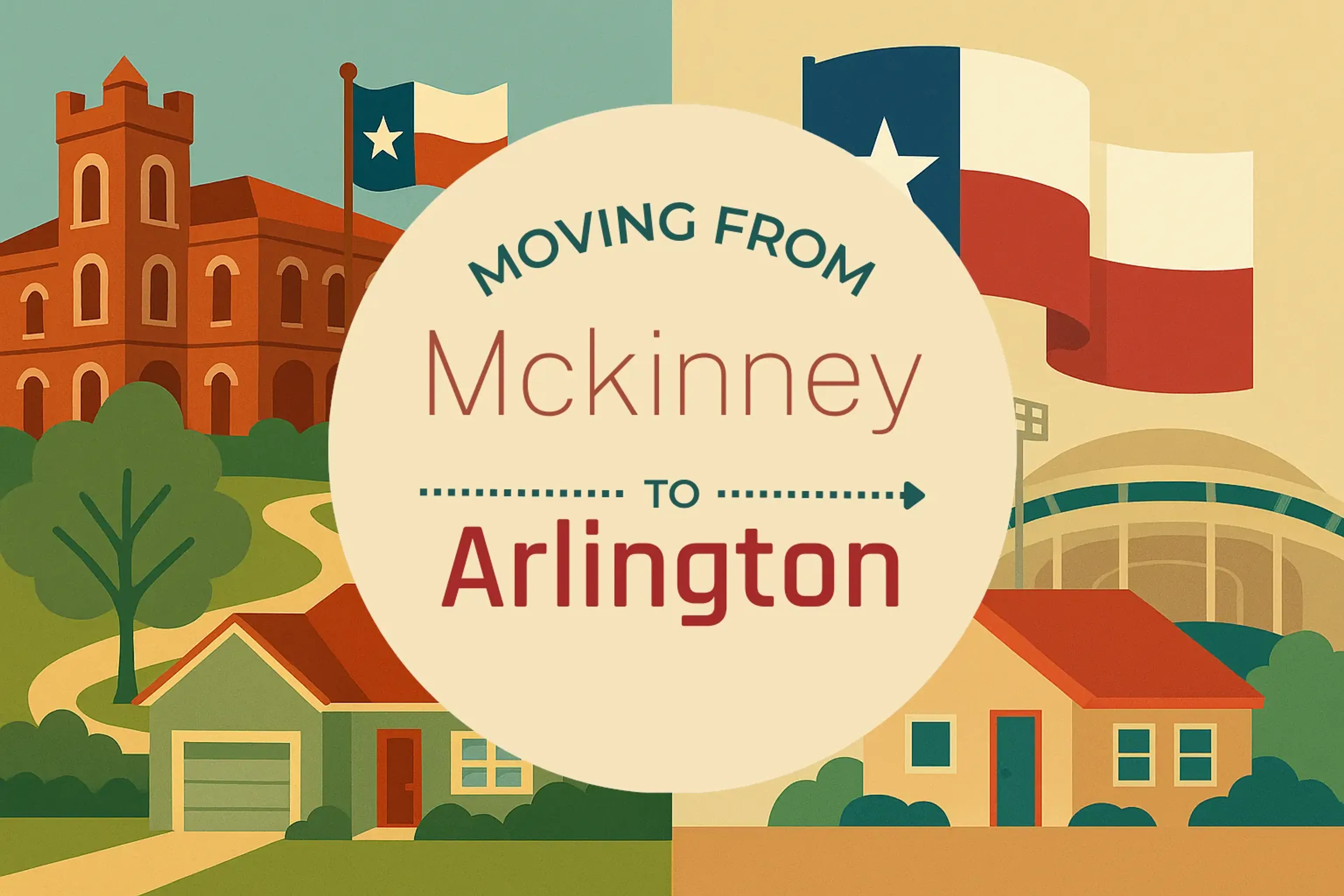 Side-by-side comparison of Mckinney to Arlington moving companies