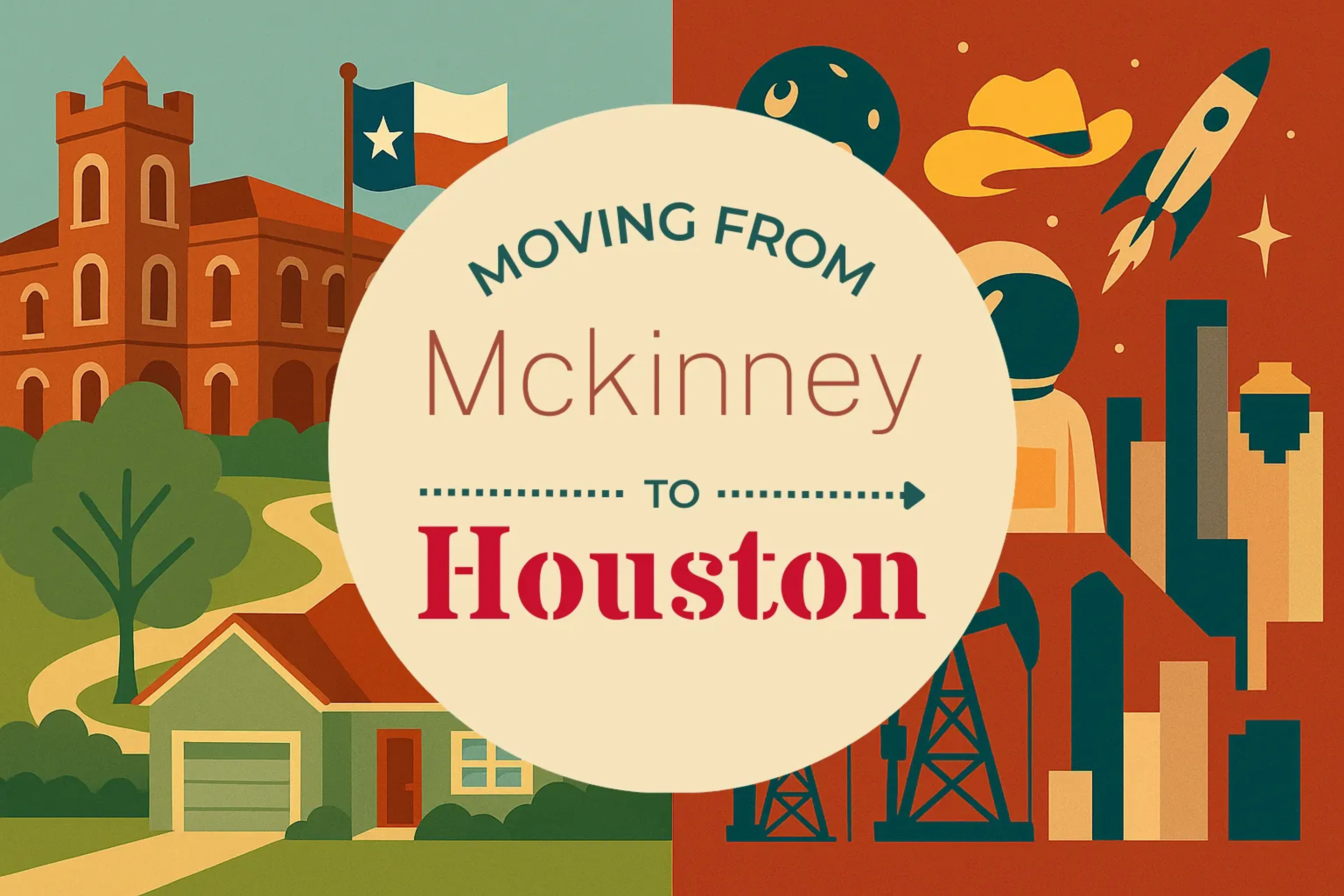 Side-by-side comparison of Mckinney to Houston moving companies