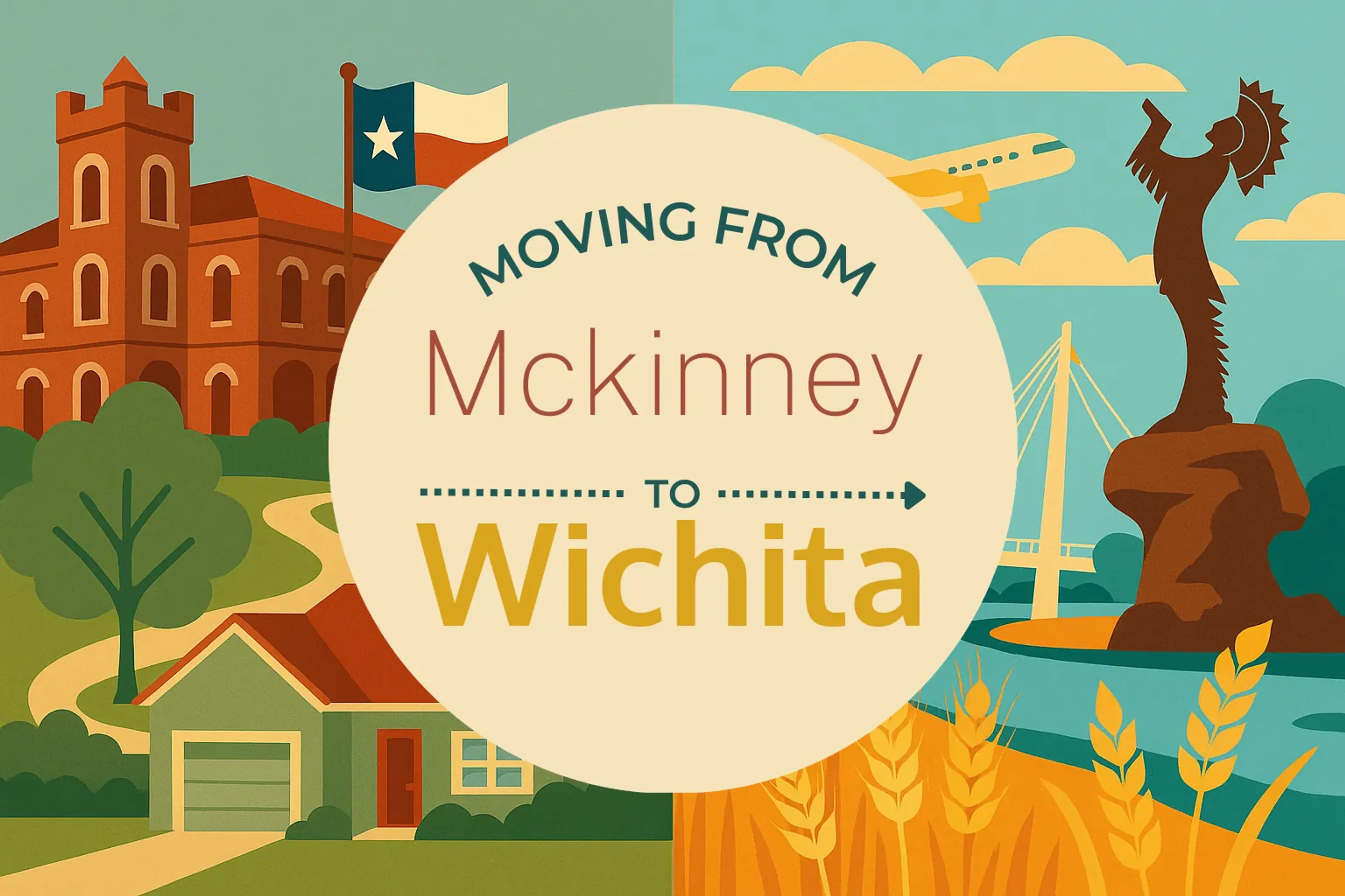 Side-by-side comparison of Mckinney to Wichita moving companies