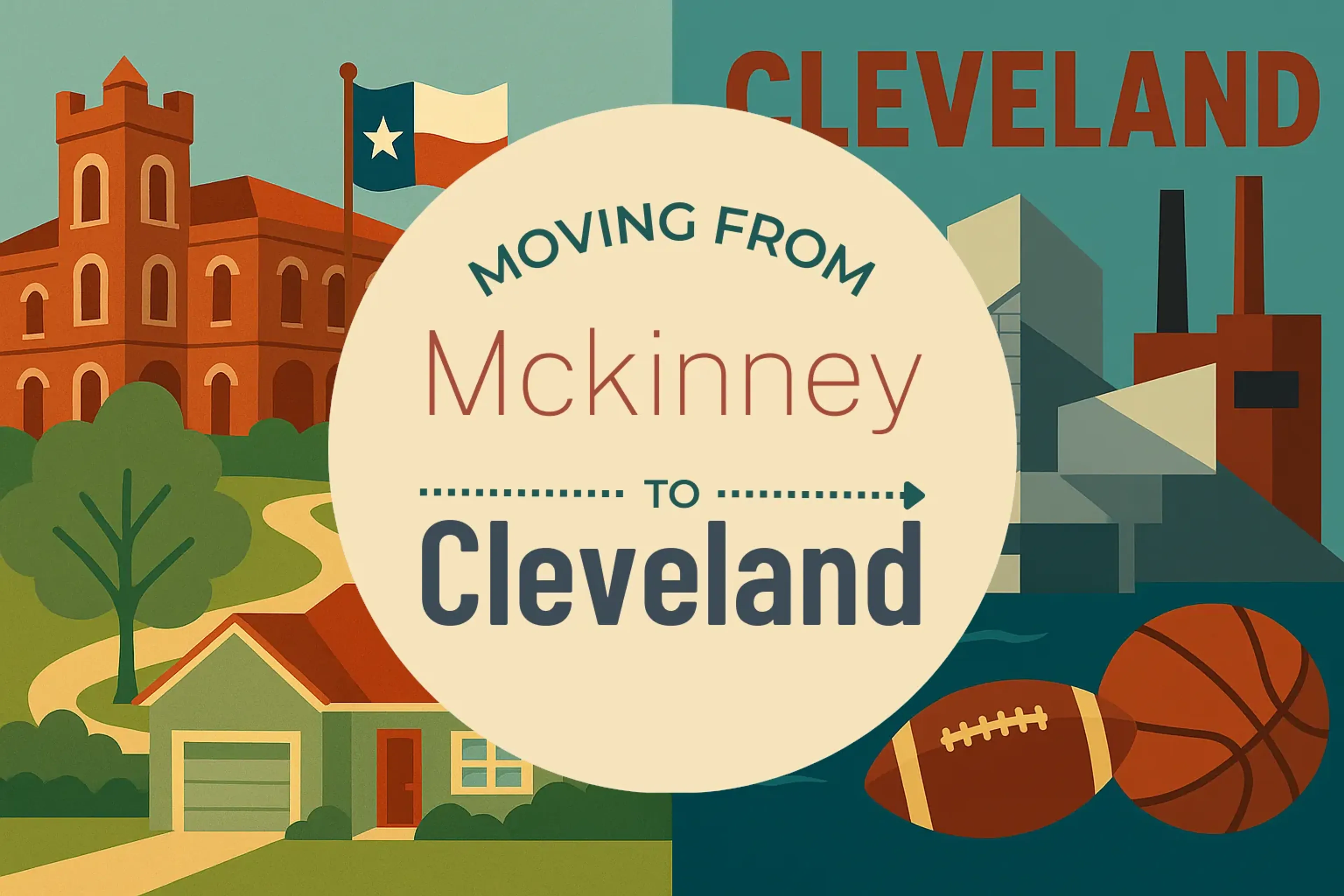 Side-by-side comparison of Mckinney to Cleveland moving companies