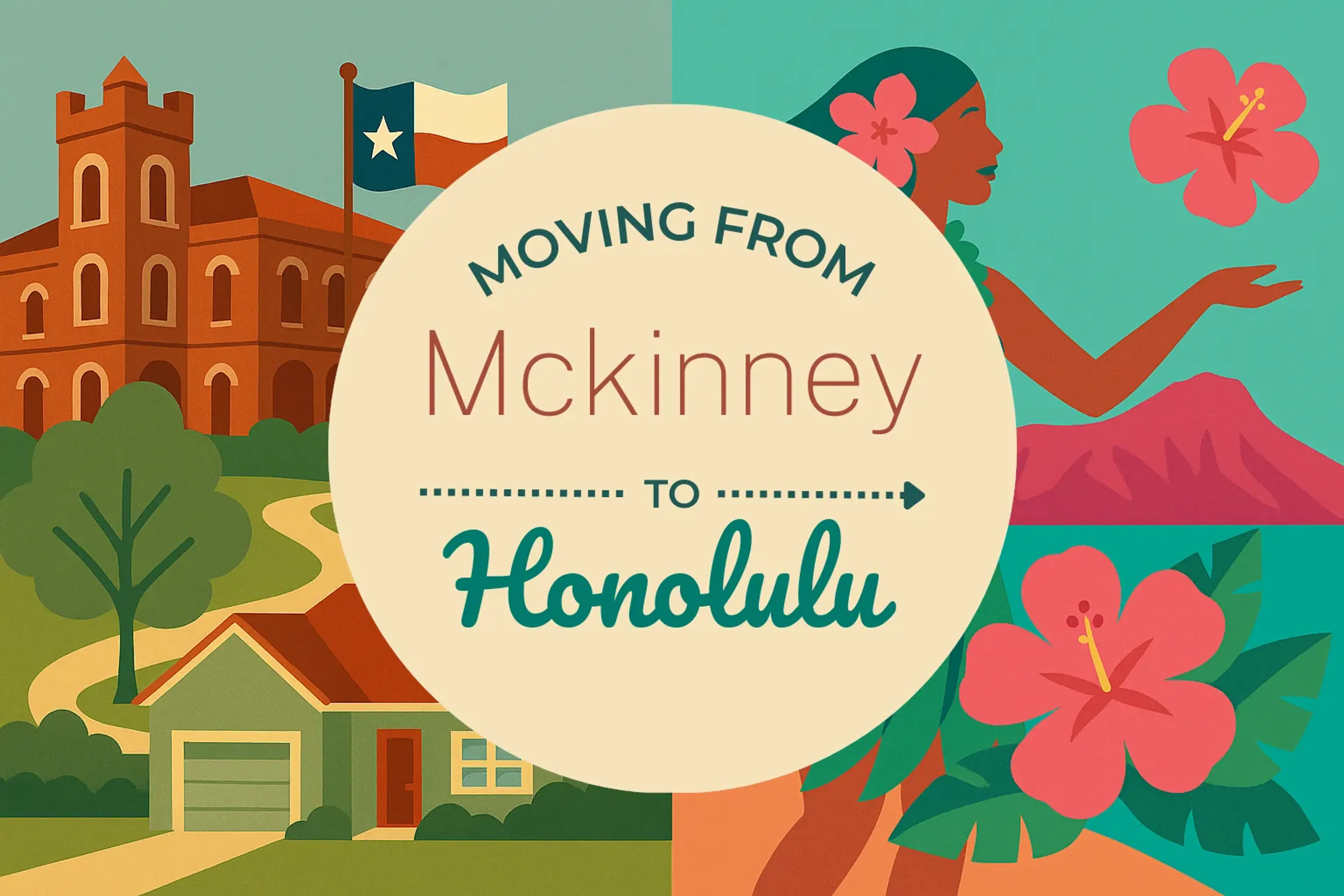 Side-by-side comparison of Mckinney to Honolulu moving companies