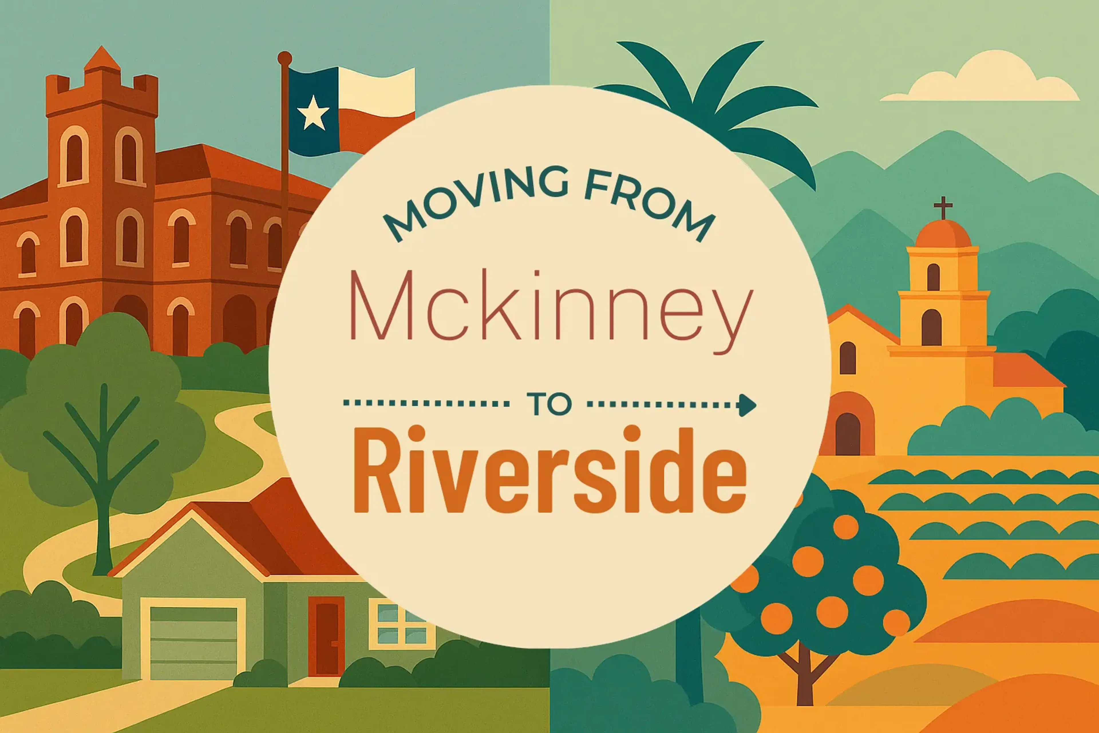 Side-by-side comparison of Mckinney to Riverside moving companies