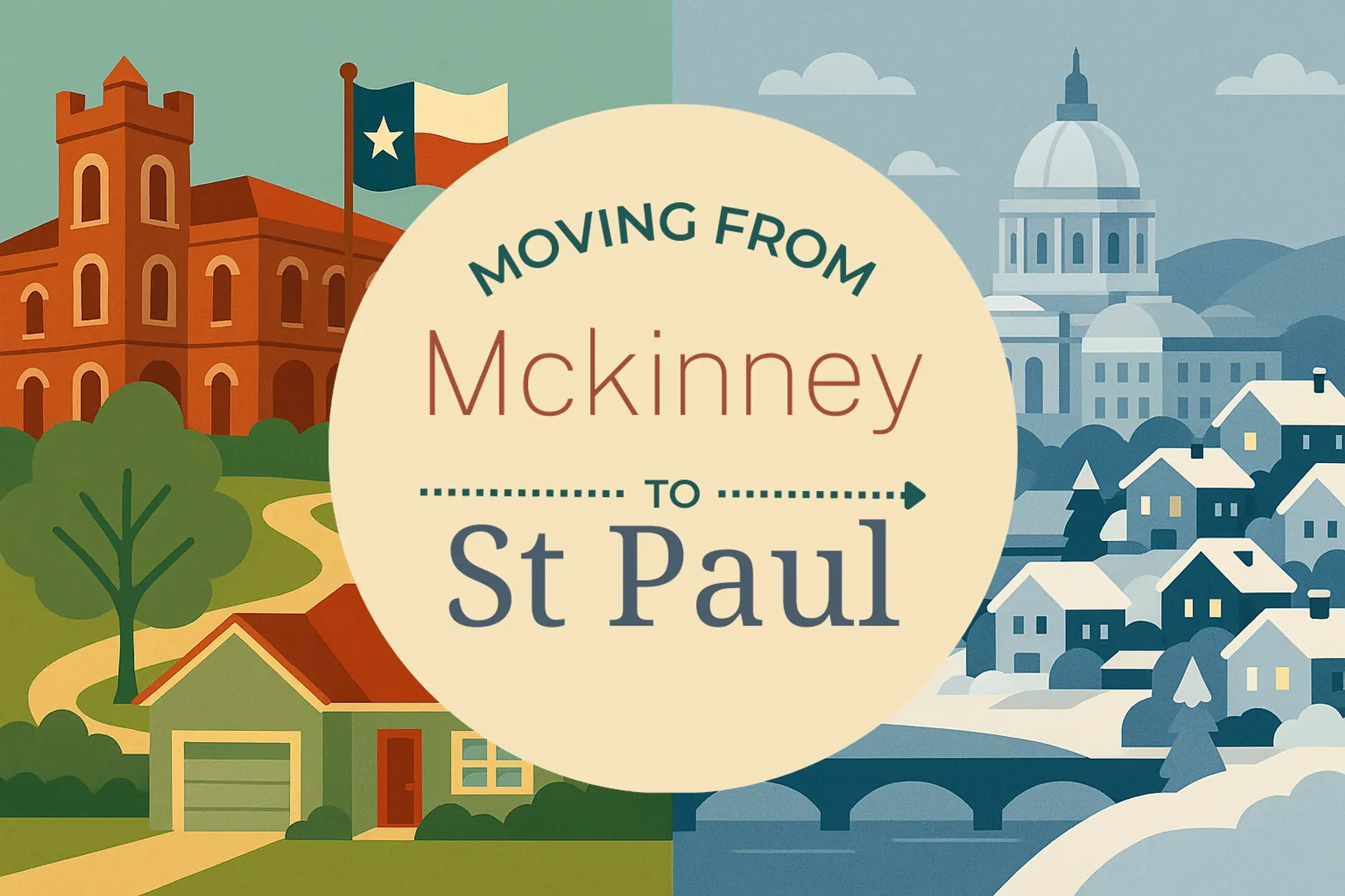 Side-by-side comparison of Mckinney to St. Paul moving companies