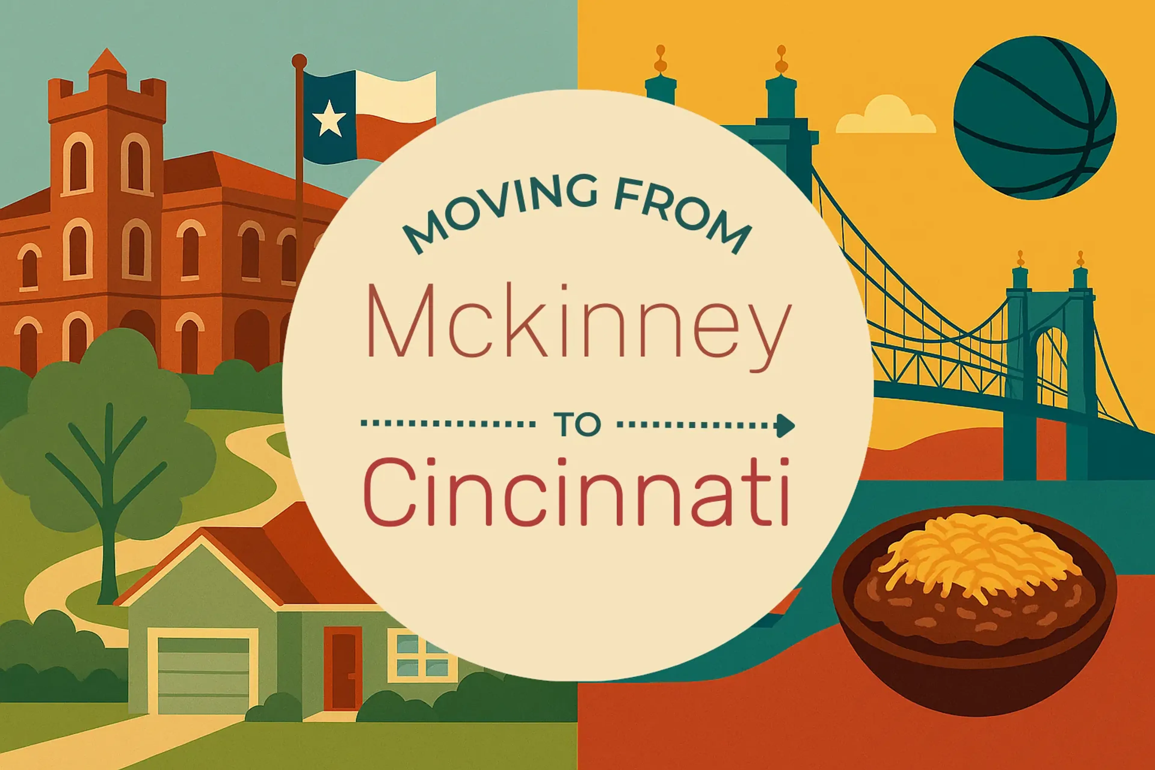Side-by-side comparison of Mckinney to Cincinnati moving companies
