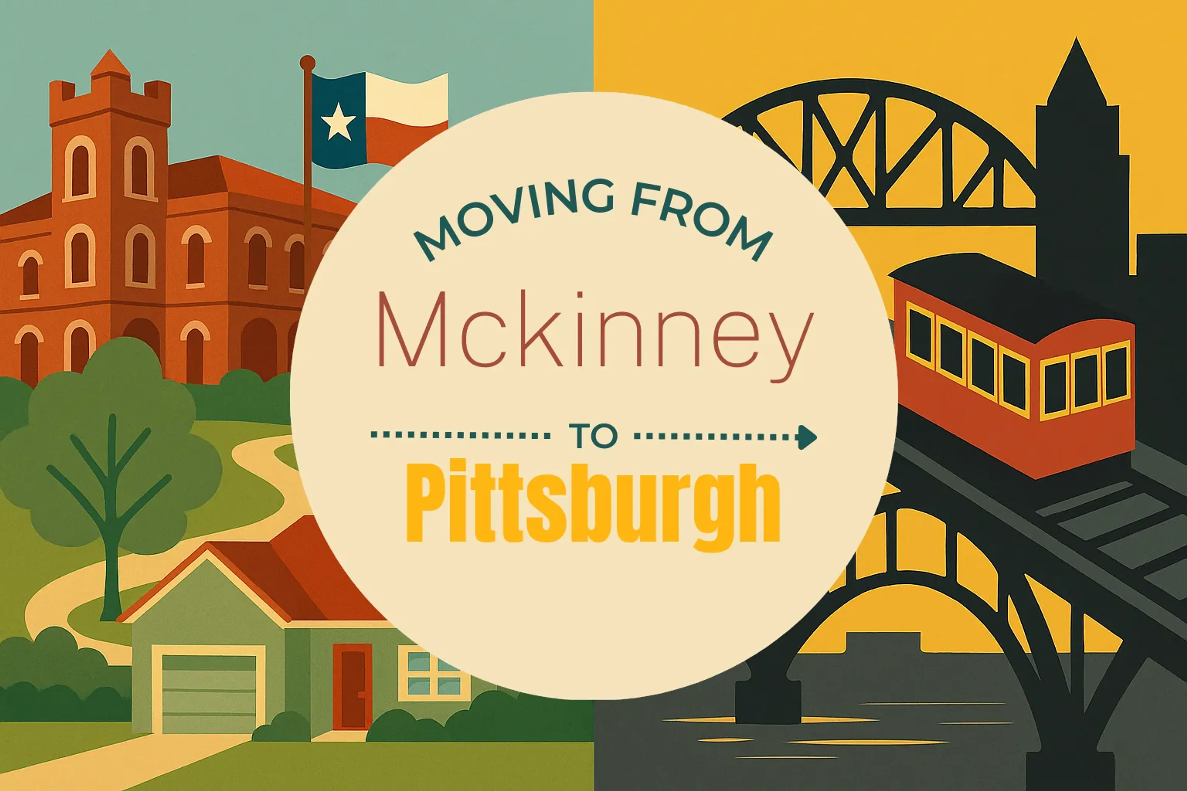 Side-by-side comparison of Mckinney to Pittsburgh moving companies