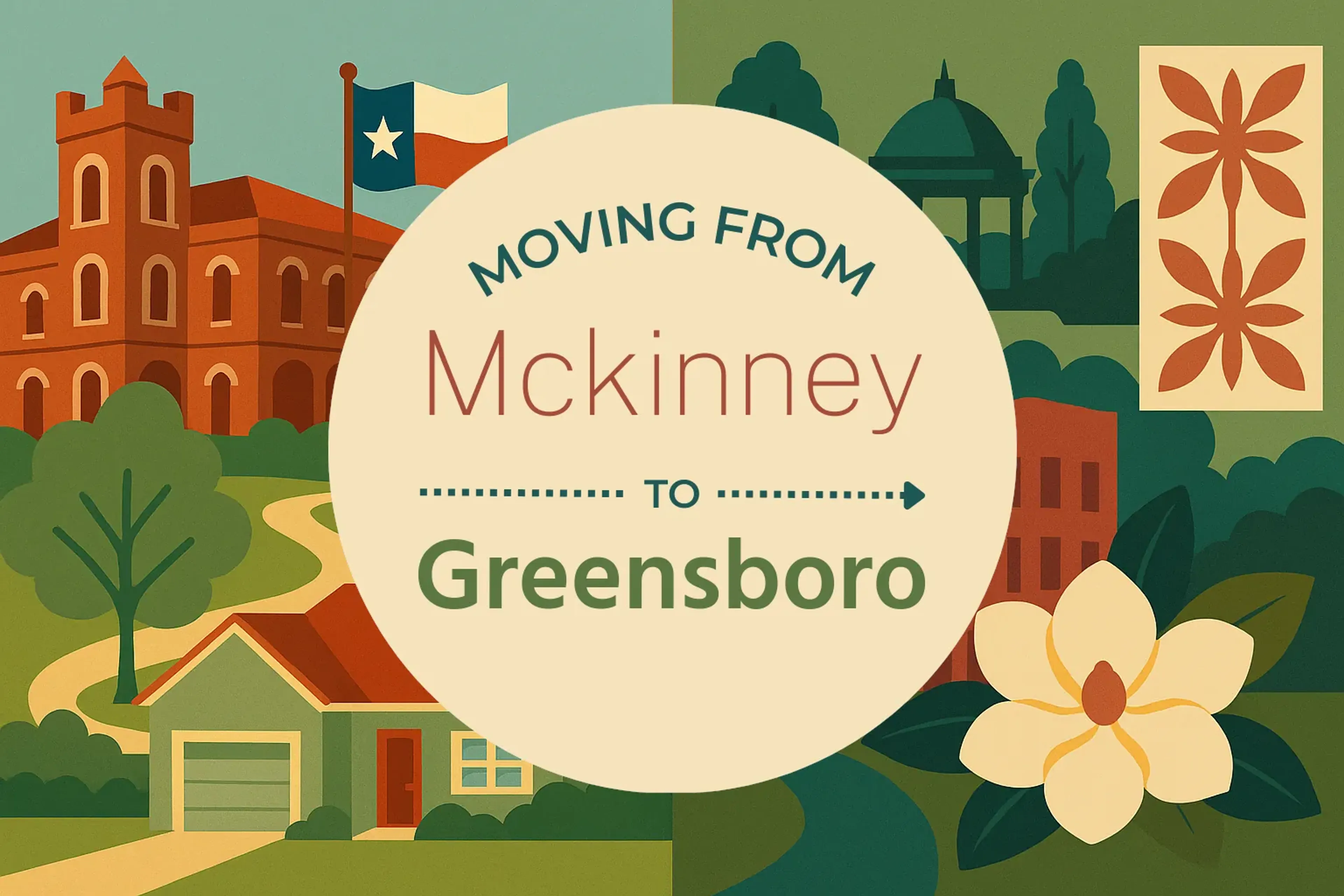 Side-by-side comparison of Mckinney to Greensboro moving companies