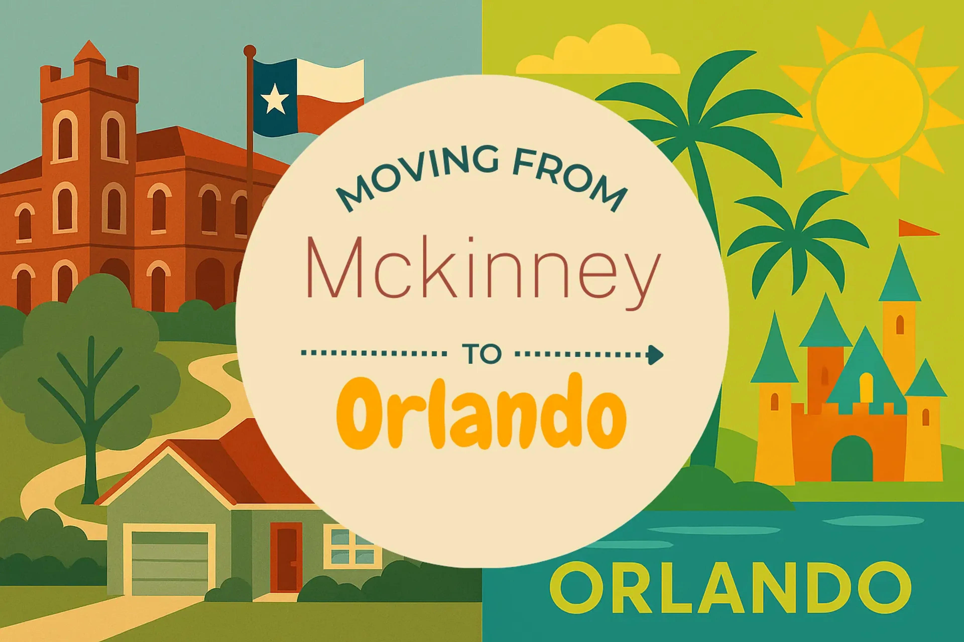 Side-by-side comparison of Mckinney to Orlando moving companies