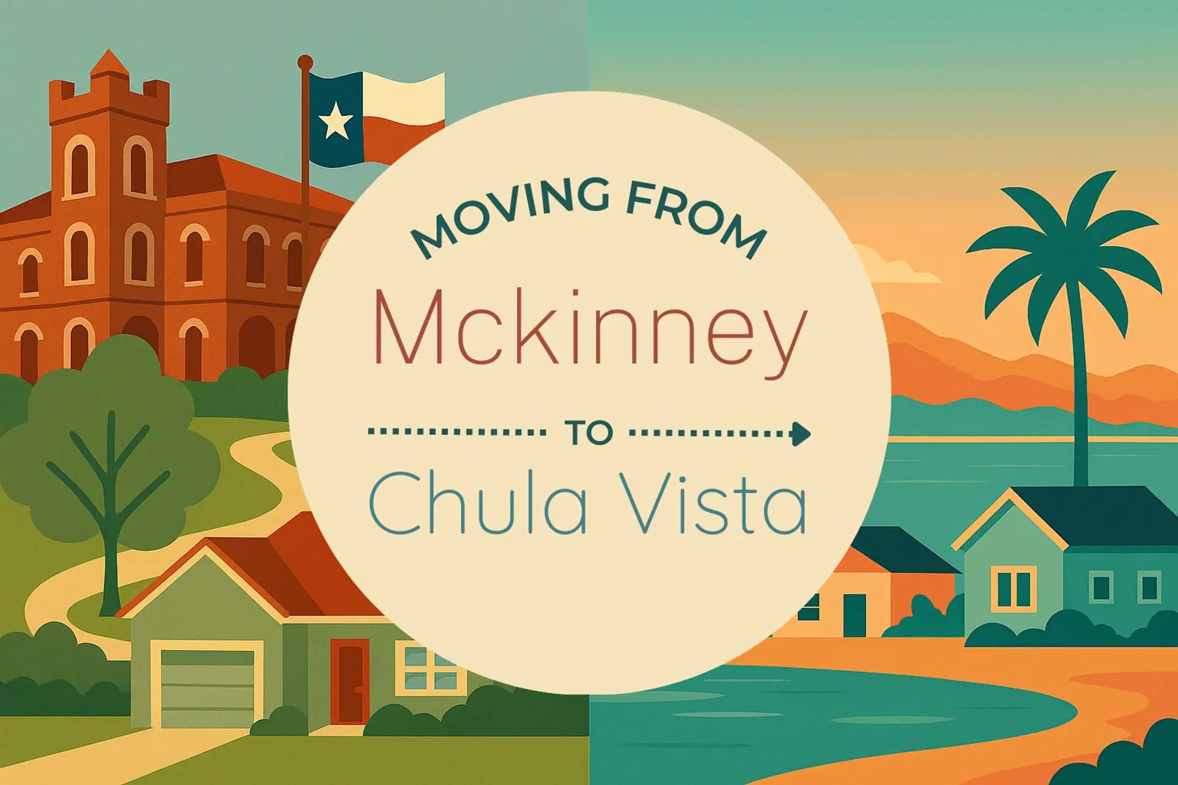 Side-by-side comparison of Mckinney to Chula Vista moving companies