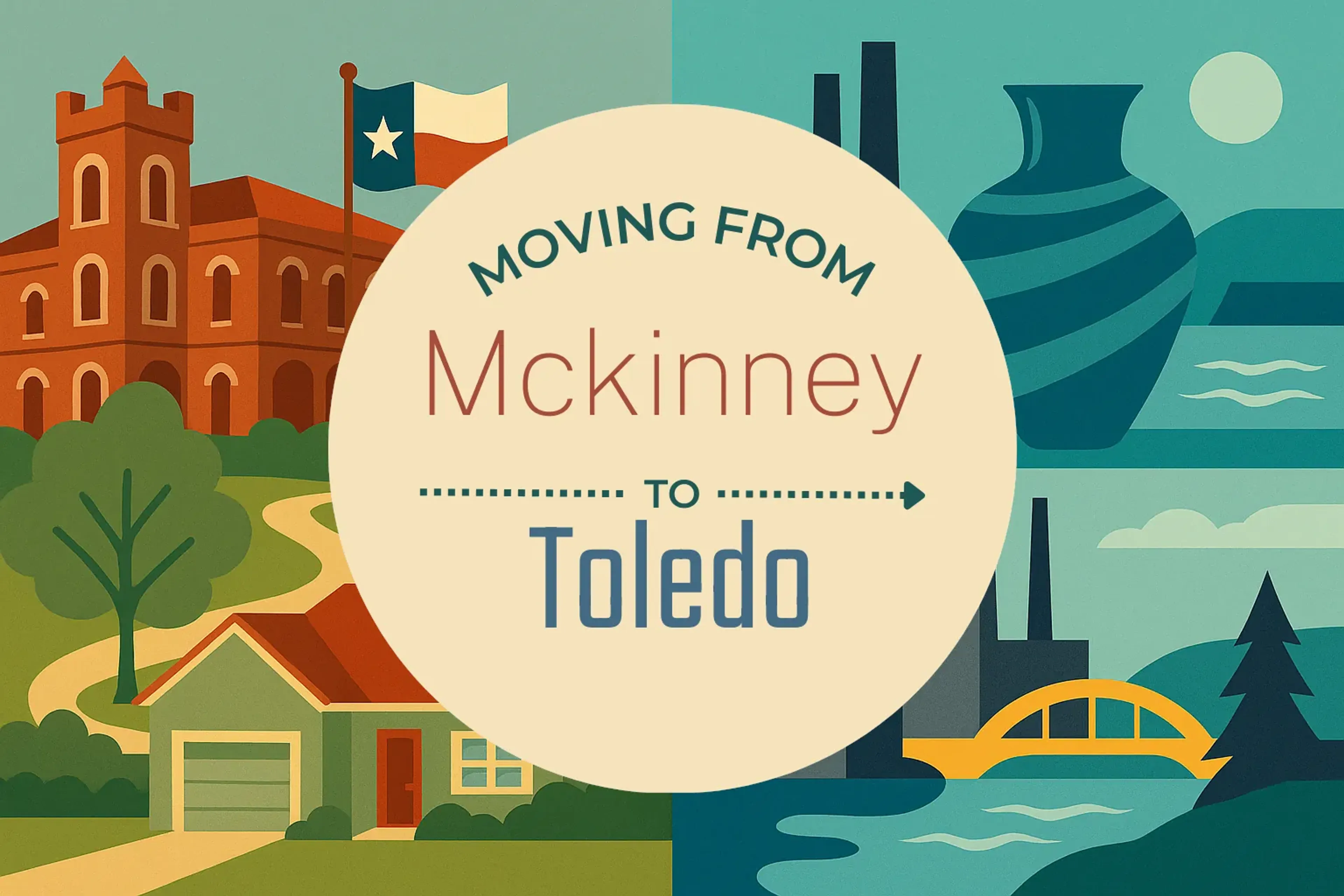 Side-by-side comparison of Mckinney to Toledo moving companies