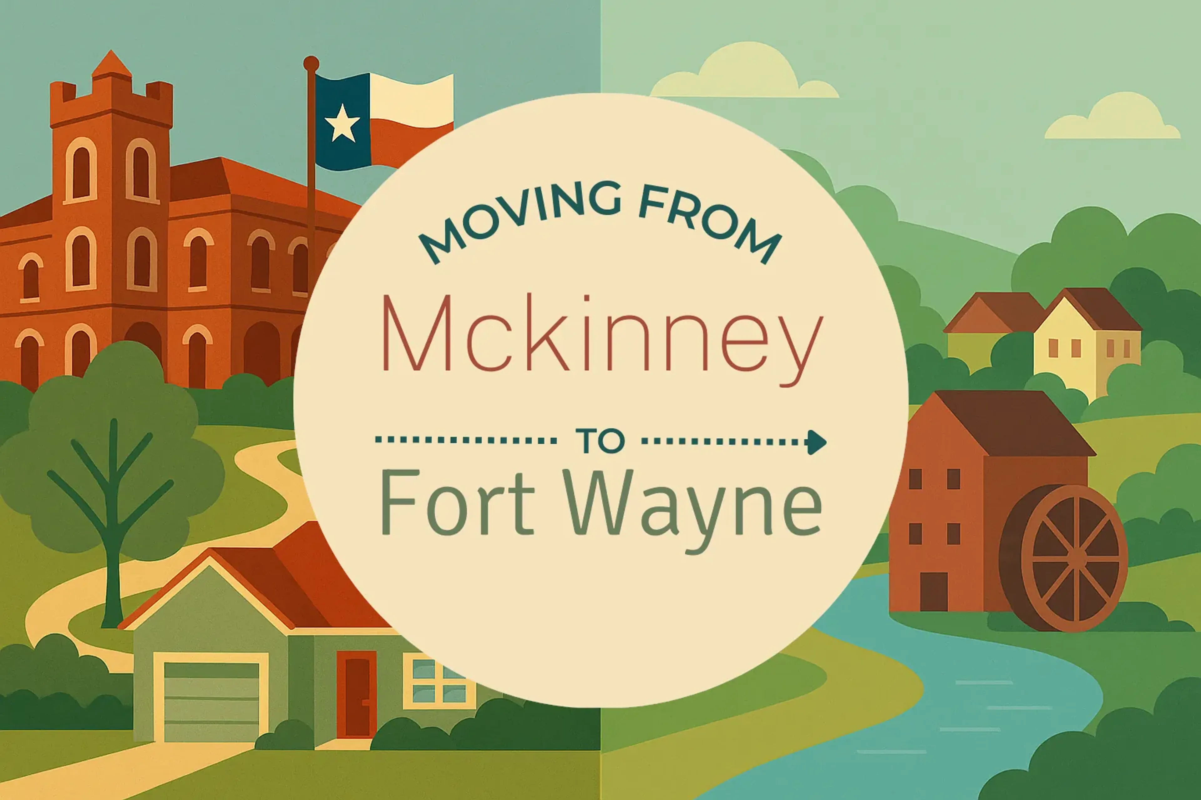 Side-by-side comparison of Mckinney to Fort Wayne moving companies