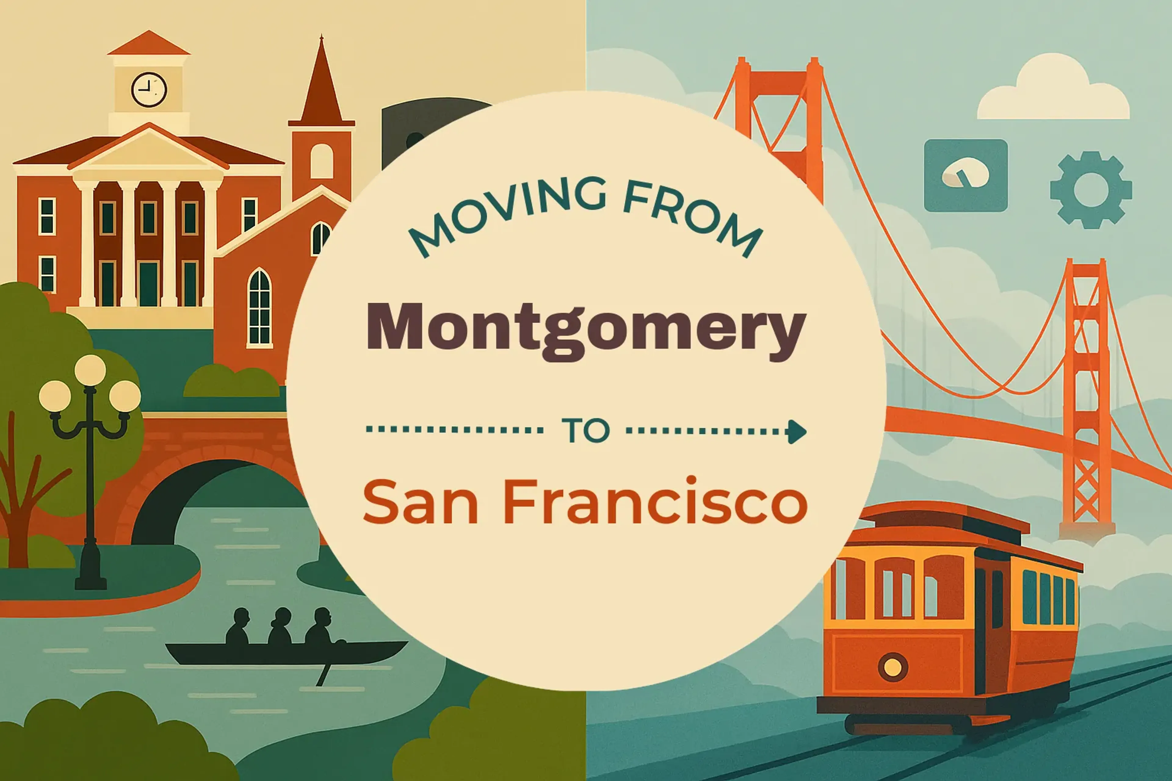 Side-by-side comparison of Montgomery to San Francisco moving companies