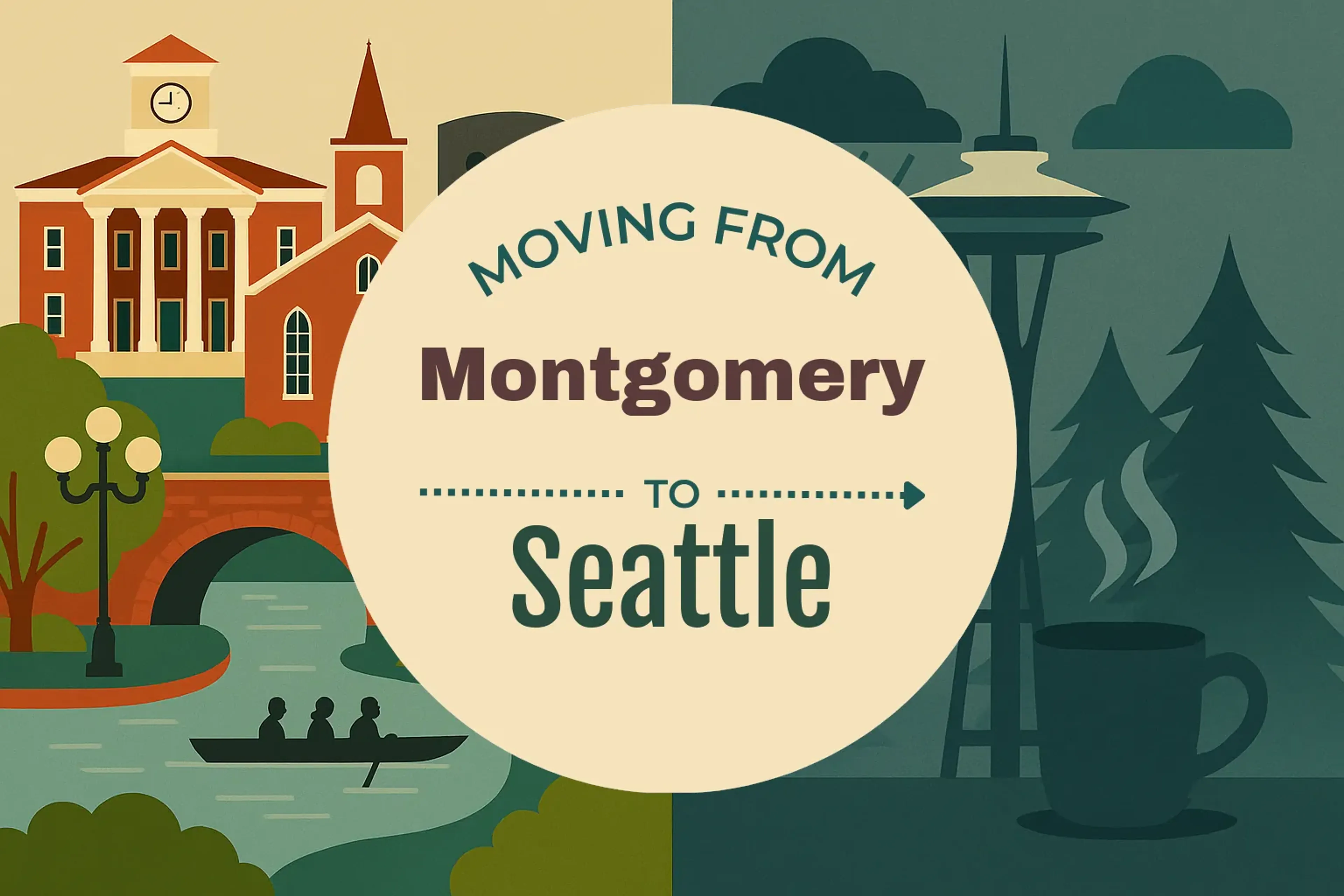 Side-by-side comparison of Montgomery to Seattle moving companies