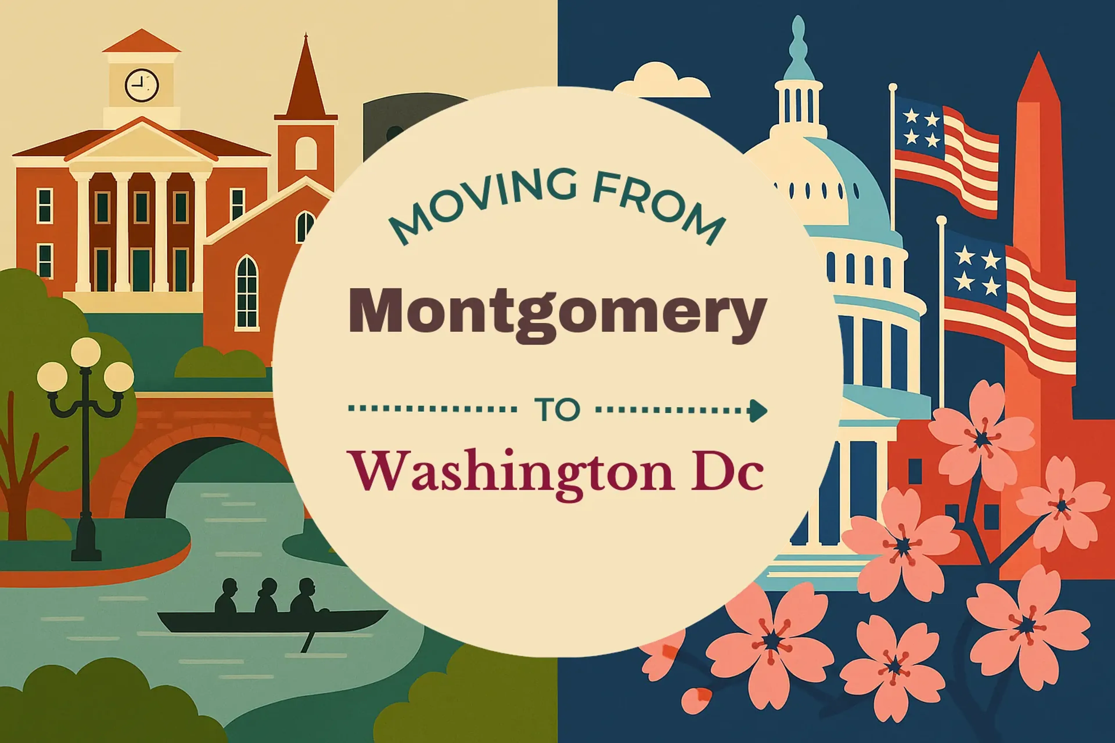 Side-by-side comparison of Montgomery to Washington DC moving companies