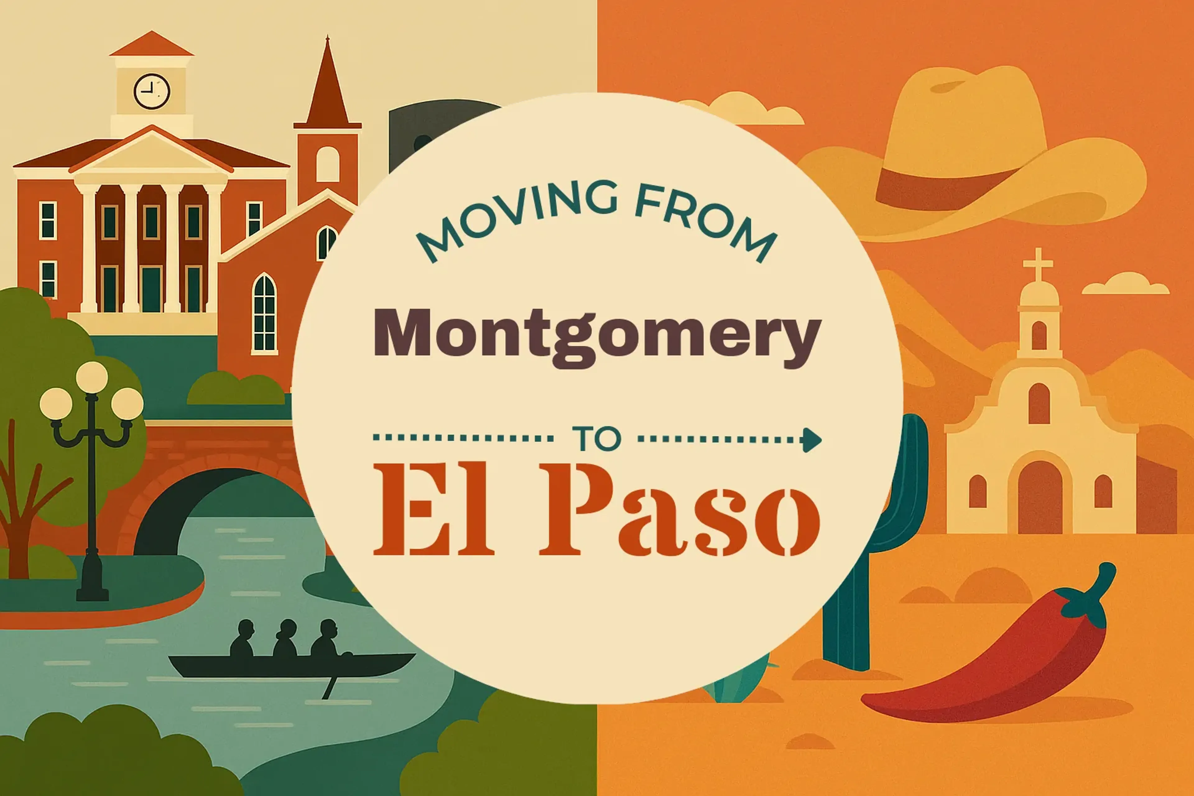 Side-by-side comparison of Montgomery to El Paso moving companies