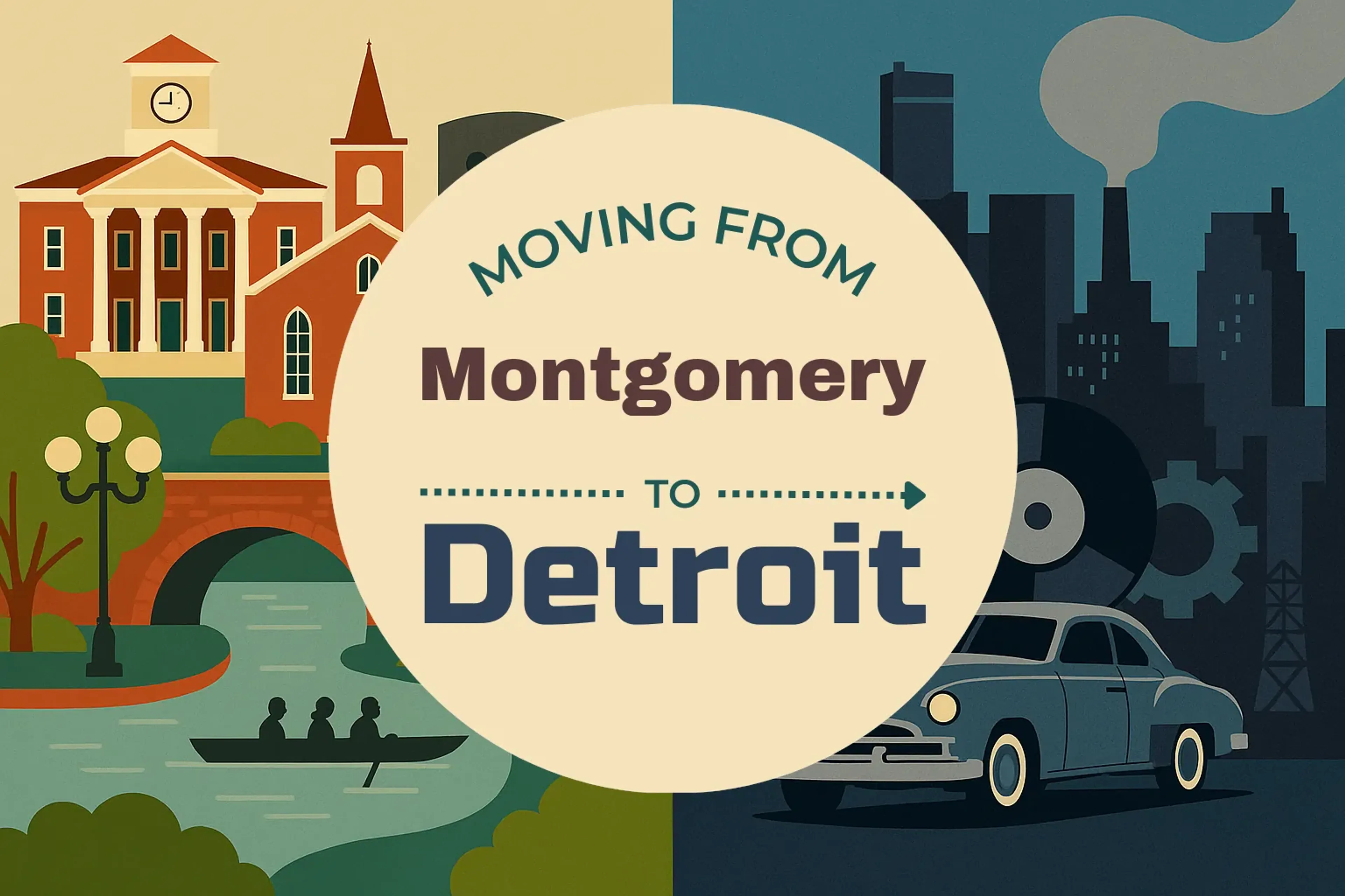 Side-by-side comparison of Montgomery to Detroit moving companies